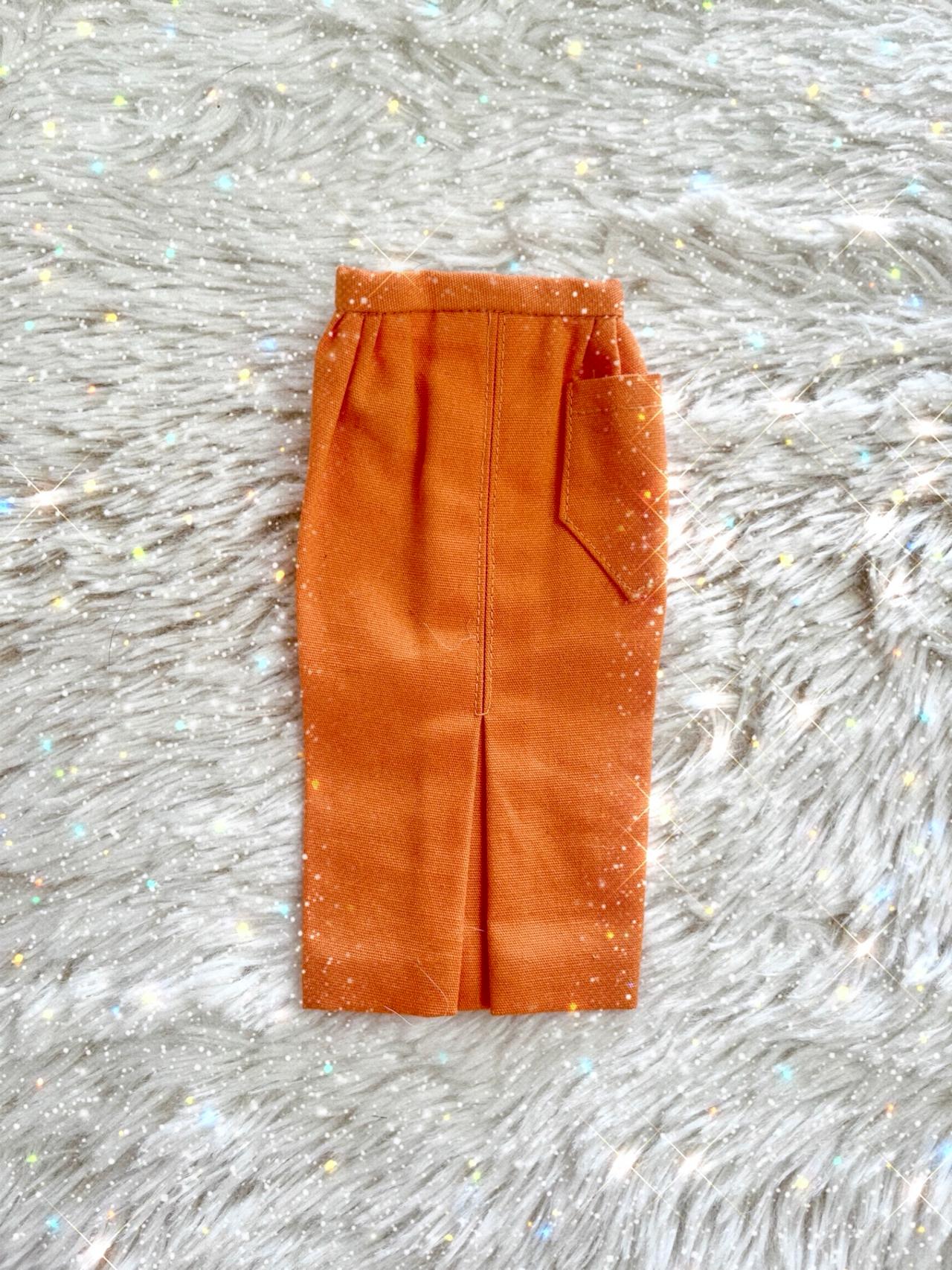 1960’s Barbie Vintage Orange Pencil Skirt USED READ