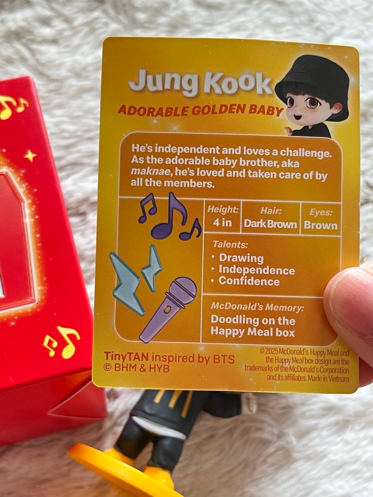 2025 McDONALD'S Tinytan BTS Jungkook HAPPY MEAL TOYS — image 9