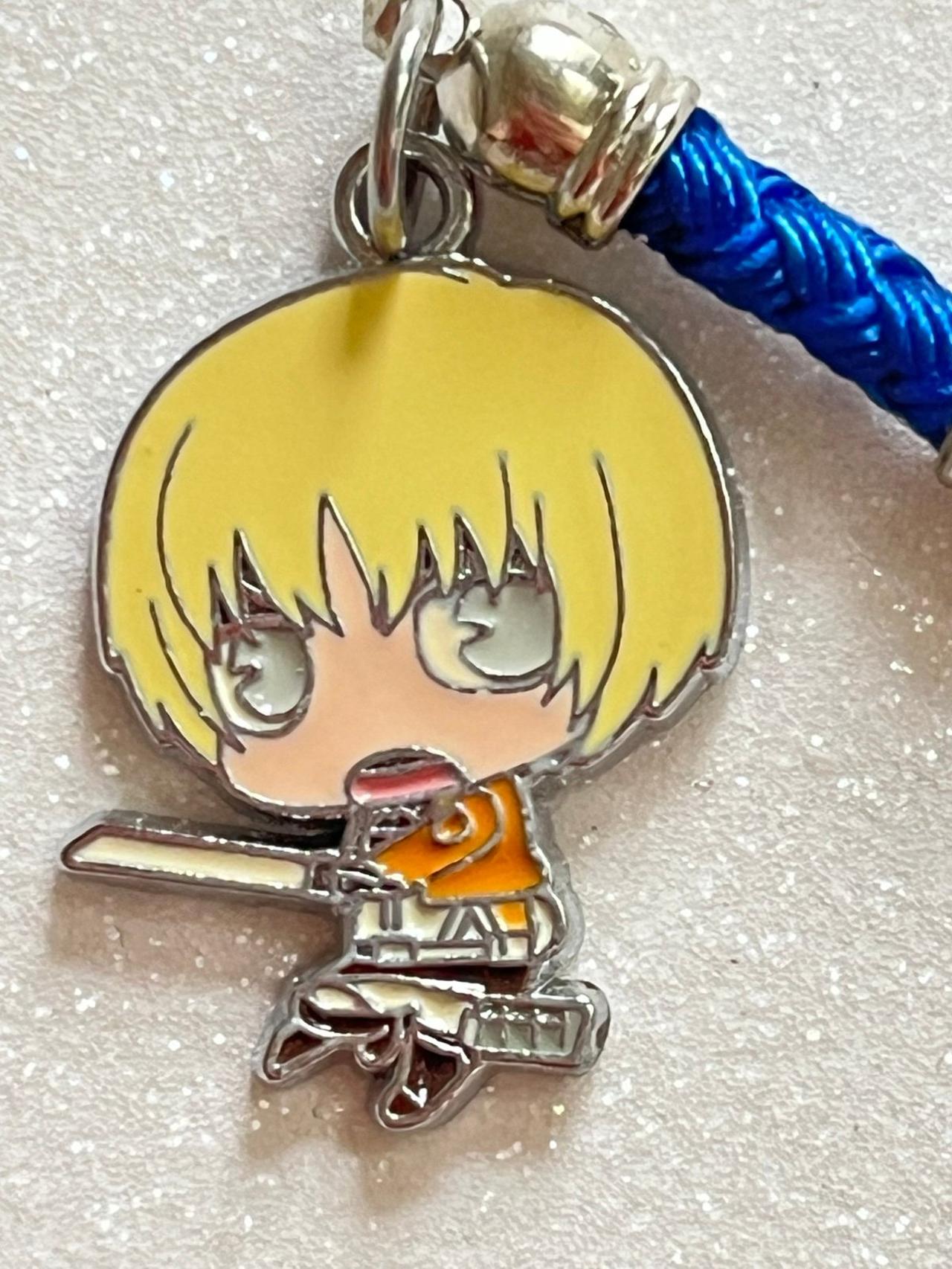 Attack on Titan Armin Metal Chibi Mascot Figure Keychain LNWOT READ — image 2