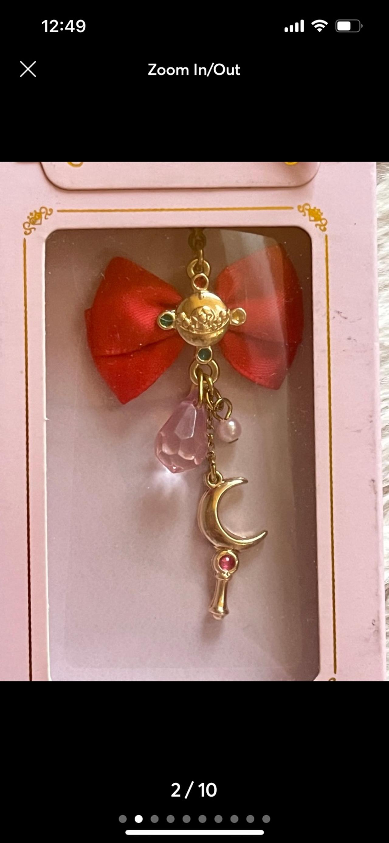 Bandai Ribbon Charm Sailor Moon Moon Stick Charm NIB READ — image 2
