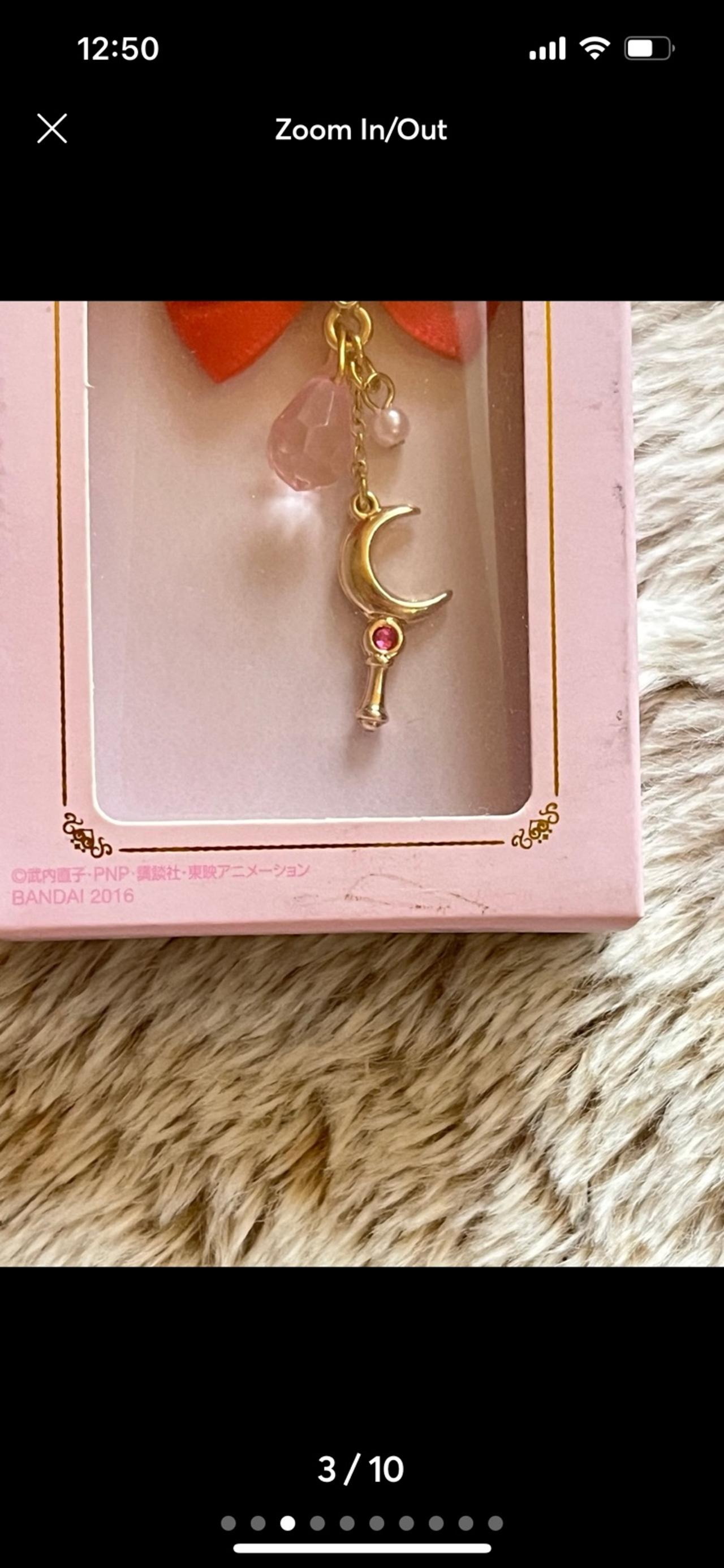 Bandai Ribbon Charm Sailor Moon Moon Stick Charm NIB READ — image 3
