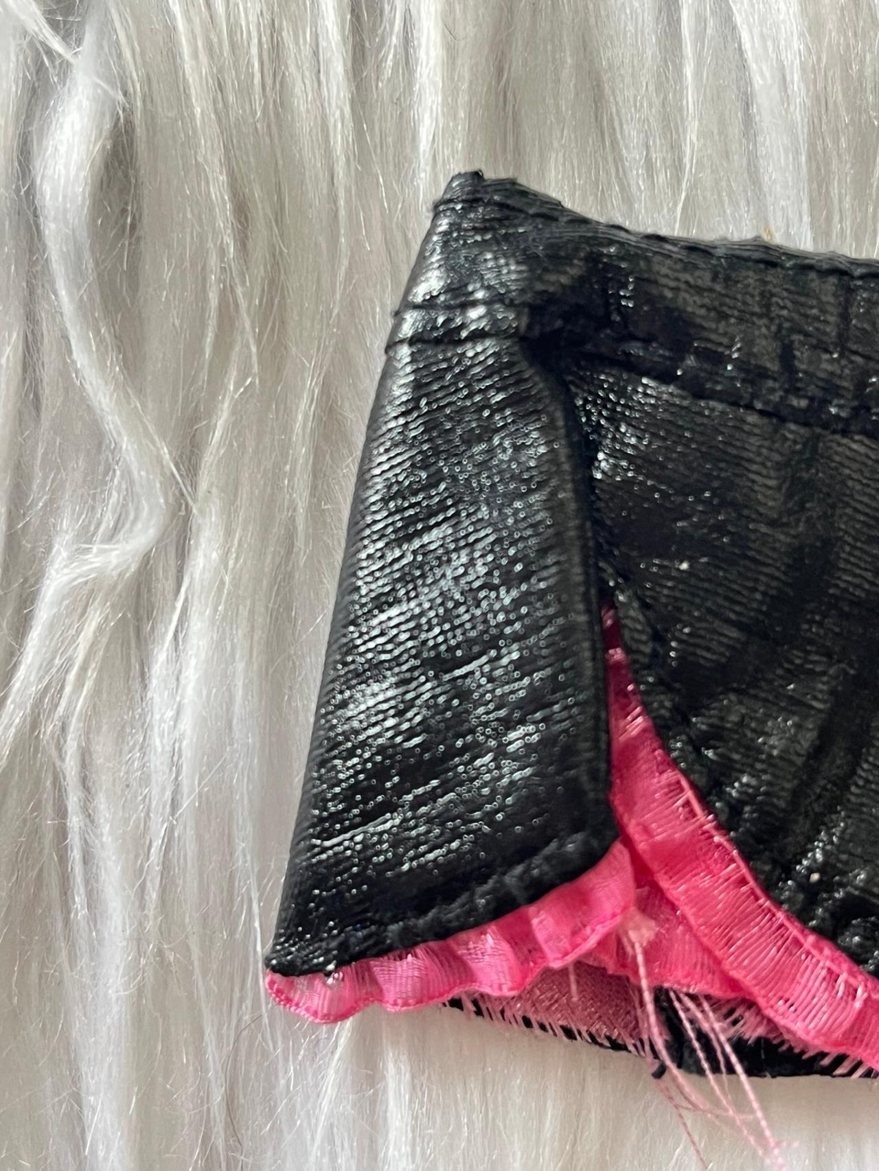 Barbie Vintage Black & Pink Mini Skirt DAMAGED READ — image 2