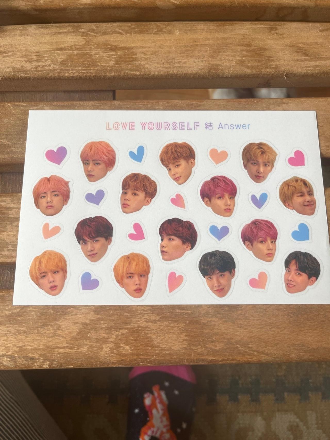 BTS Love Yourself Answer STICKER SHEET