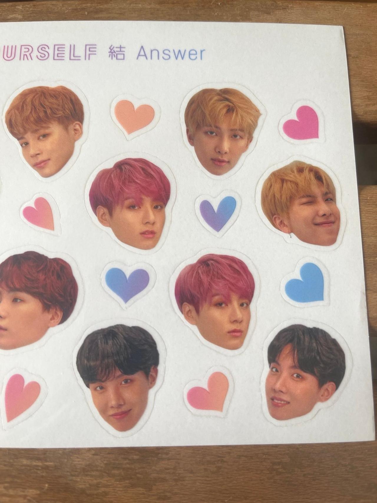 BTS Love Yourself Answer STICKER SHEET — image 3