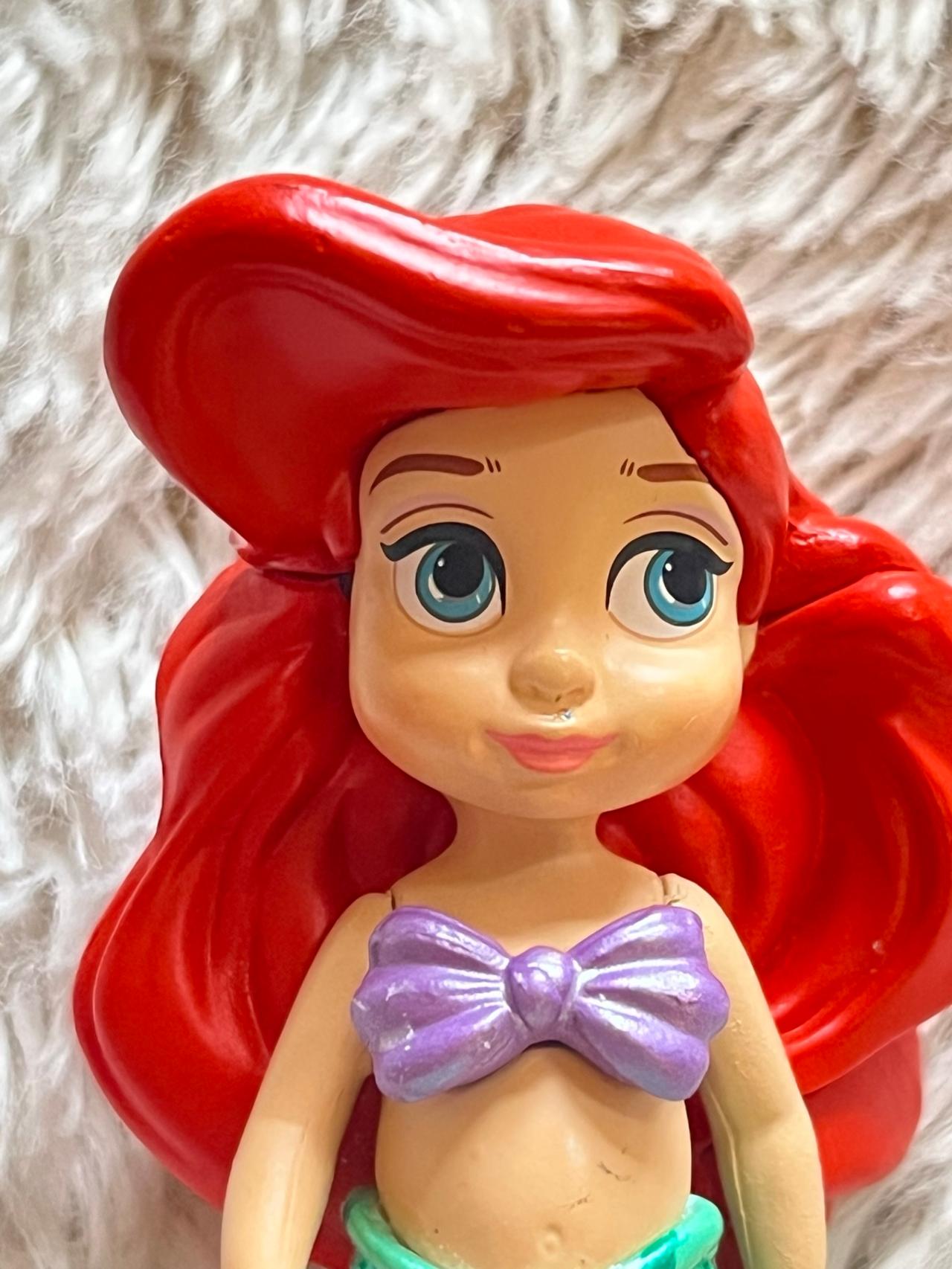 Disney Animators Collection 3” Figure Ariel Glittery Version USED READ — image 2