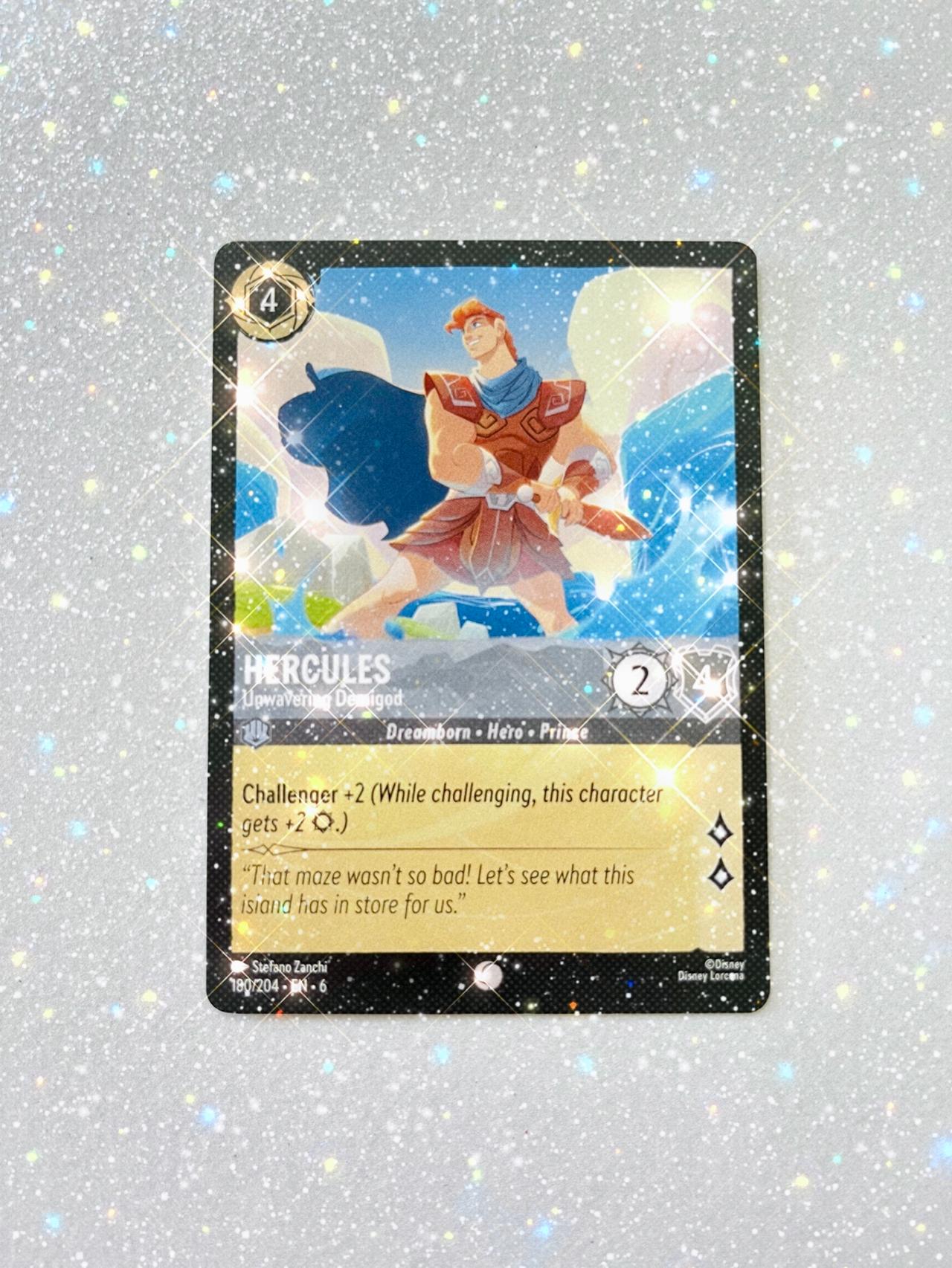 Disney Lorcana Azurite Sea Hercules “Unwavering Demigod” 180/204 NF READ