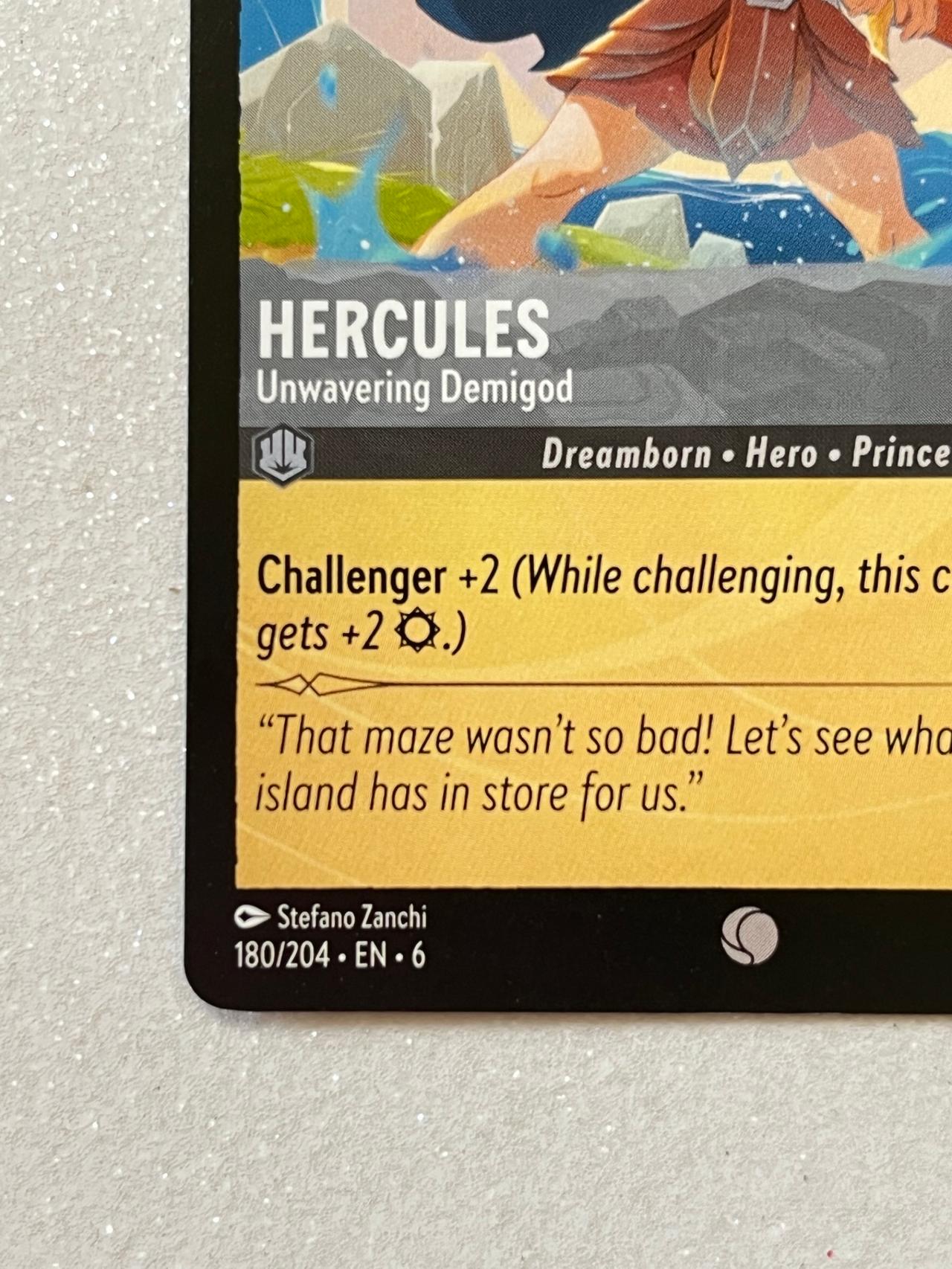 Disney Lorcana Azurite Sea Hercules “Unwavering Demigod” 180/204 NF READ — image 2