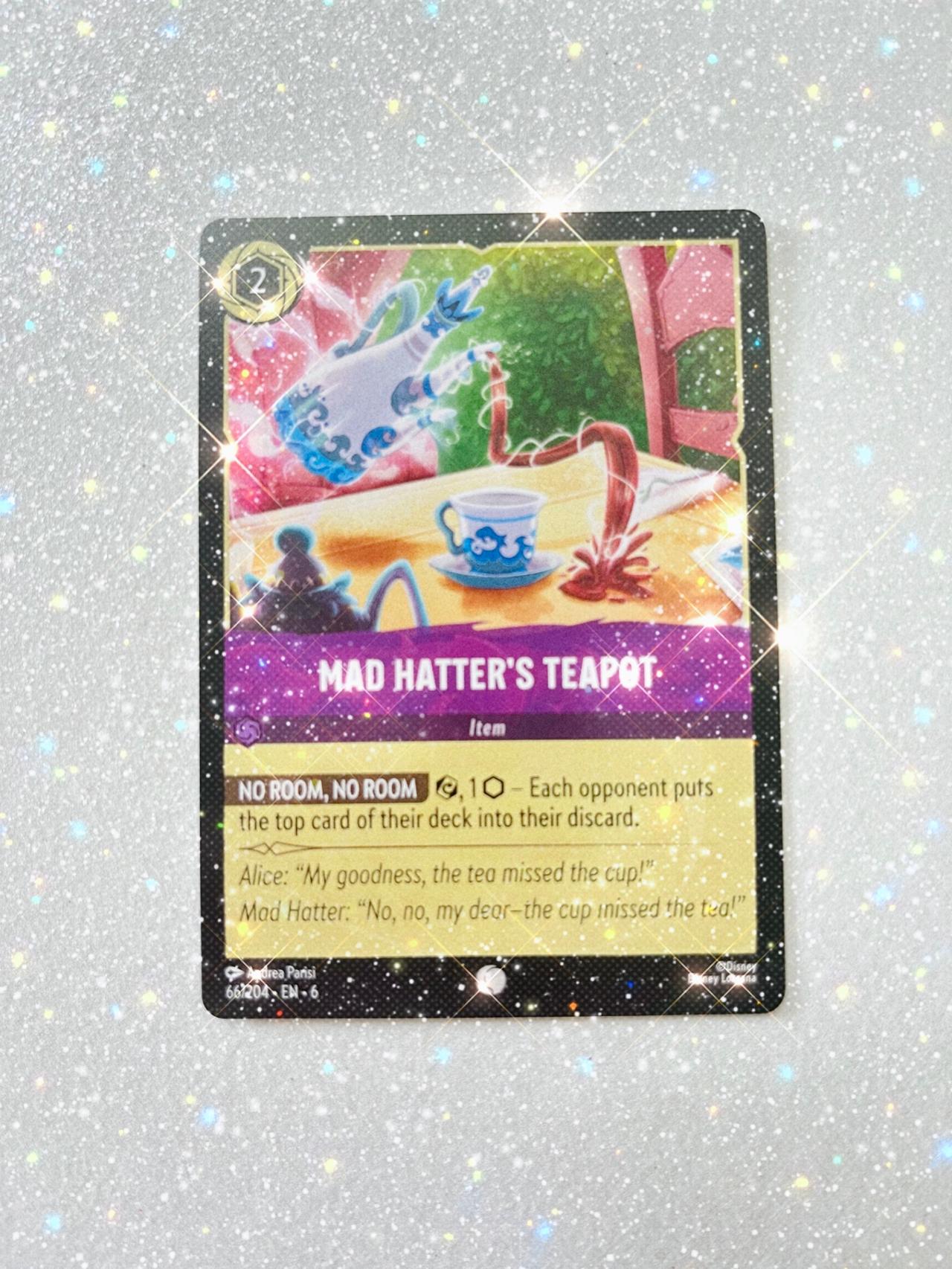 Disney Lorcana Azurite Sea “Mad Hatter’s Teapot” 66/204 NF READ