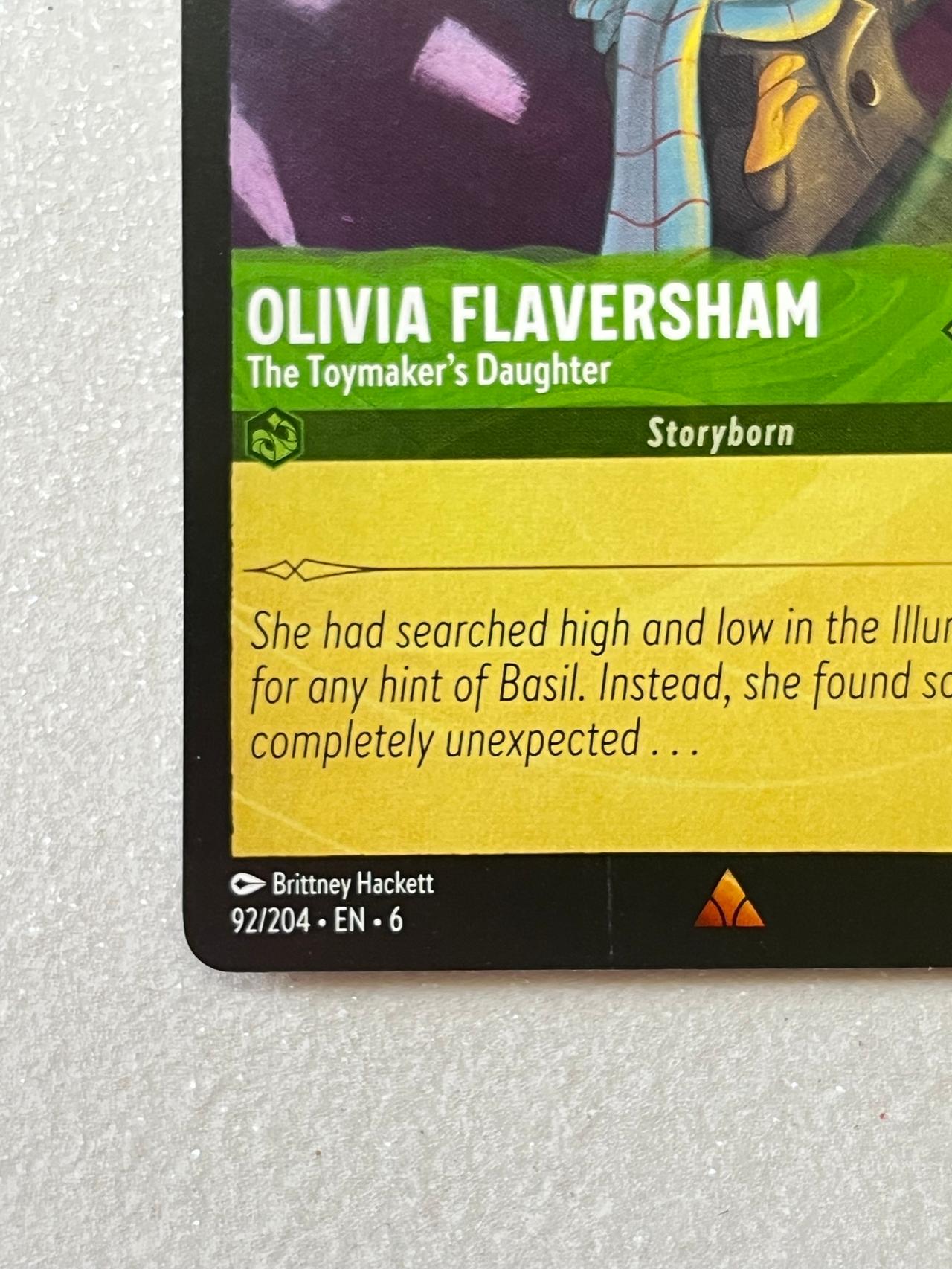 Disney Lorcana Azurite Sea Olivia Flaversham “Toymakers Daughter” 90/204 NF READ — image 2