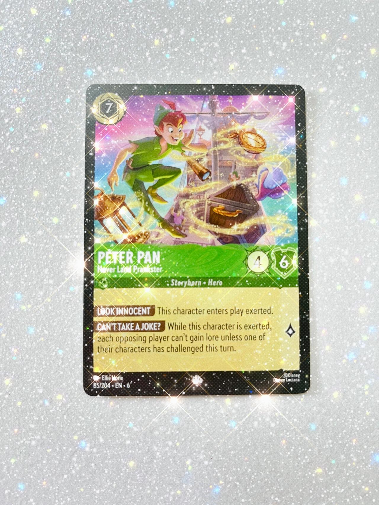 Disney Lorcana Azurite Sea Peter Pan “Never Land Prankster” NF 85/204 READ