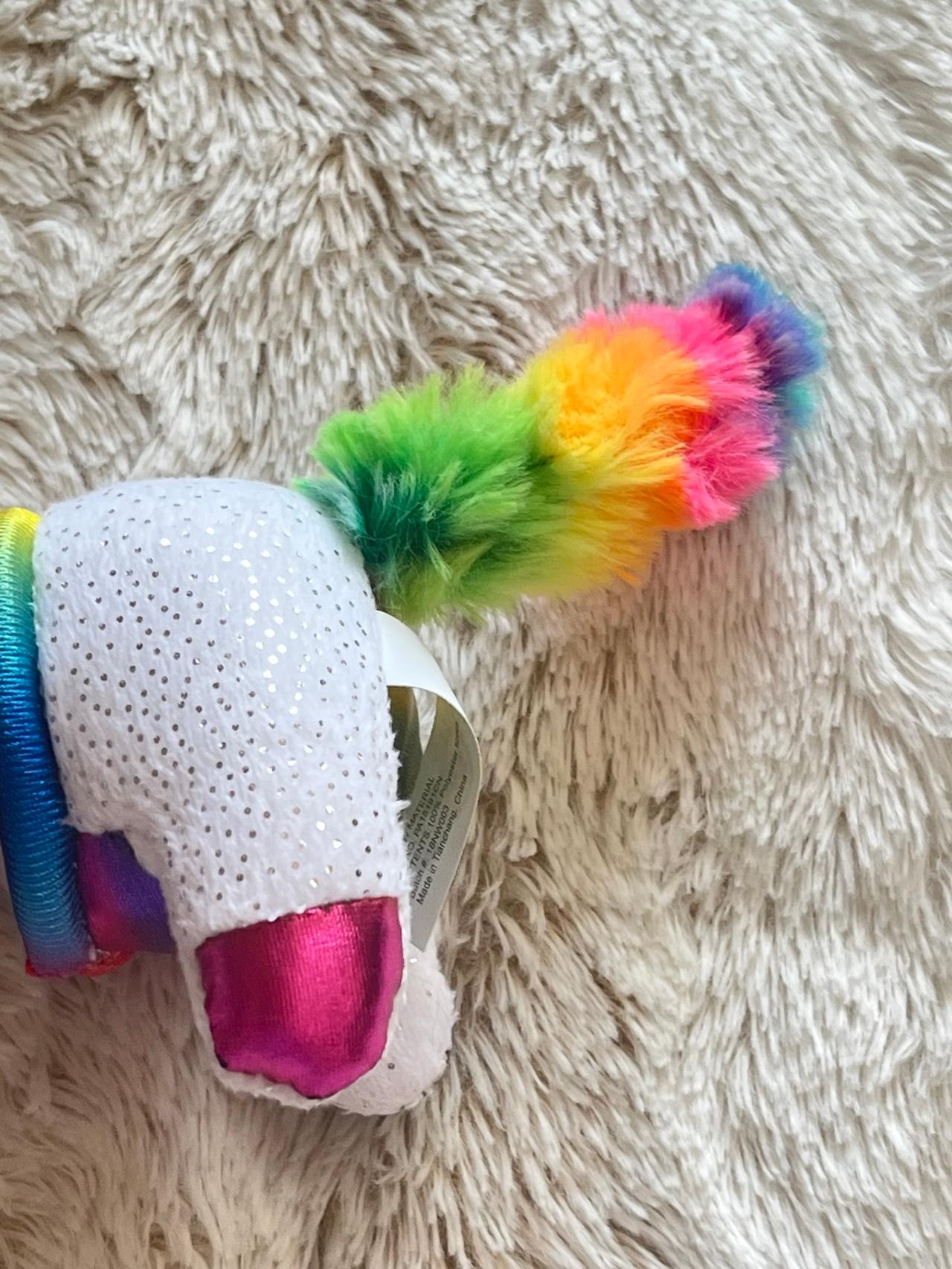 Fun Stuff White and Rainbow Unicorn Plush Slinky LNWT READ — image 5