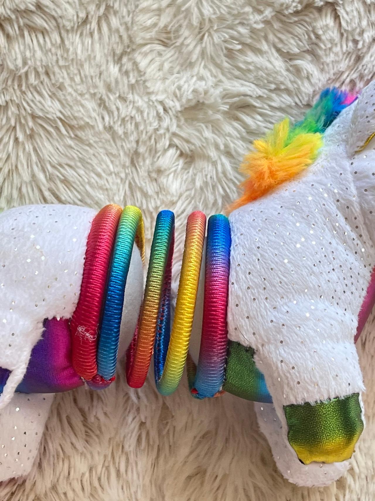 Fun Stuff White and Rainbow Unicorn Plush Slinky LNWT READ — image 7