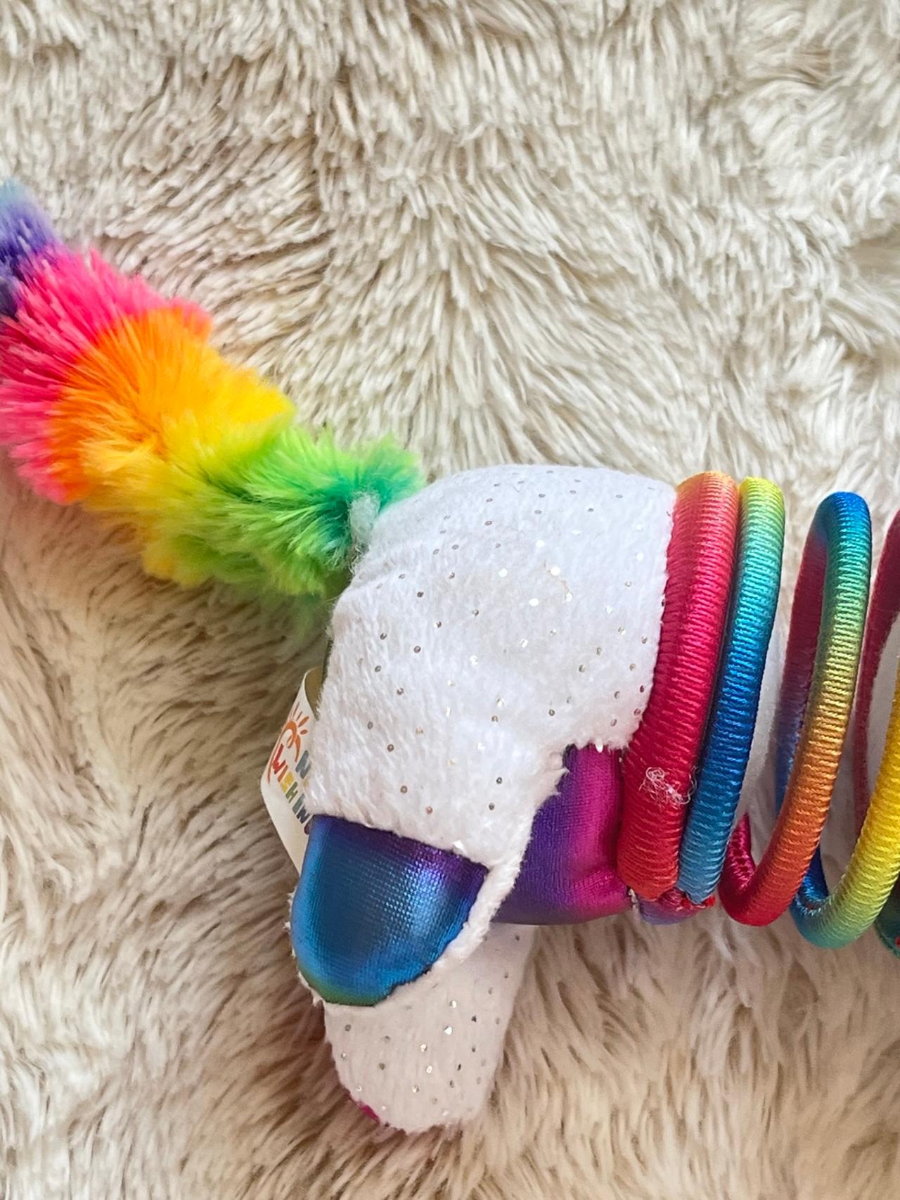 Fun Stuff White and Rainbow Unicorn Plush Slinky LNWT READ — image 8