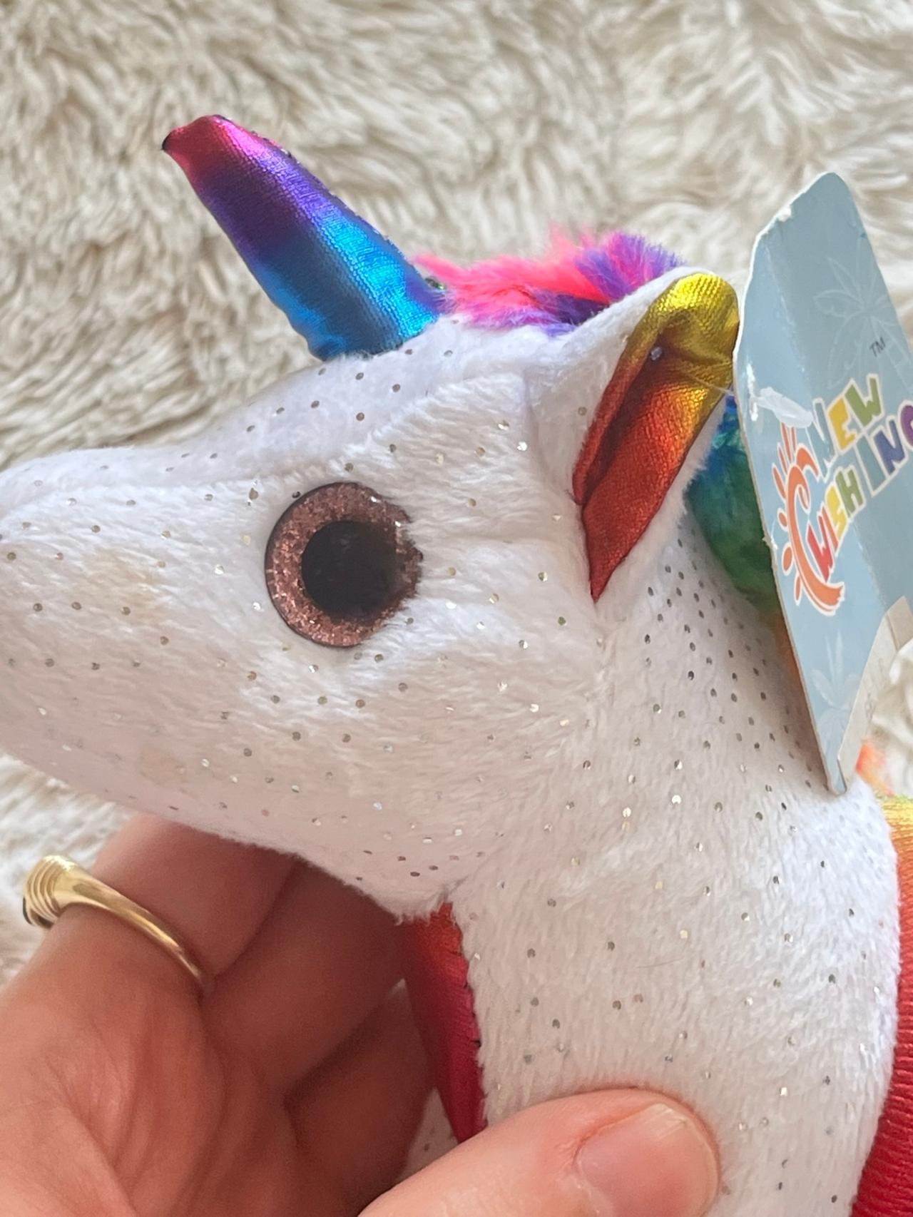 Fun Stuff White and Rainbow Unicorn Plush Slinky LNWT READ — image 9