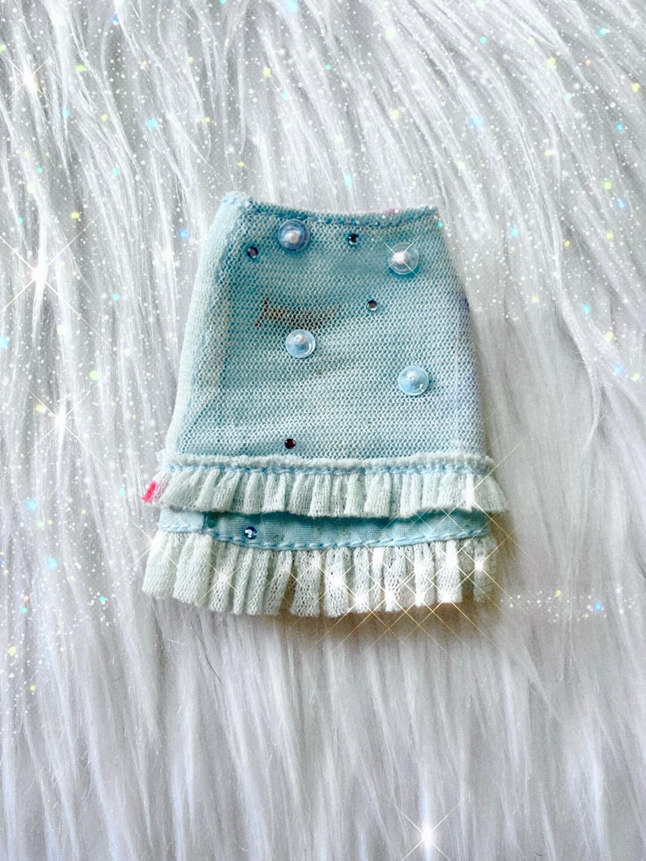 G2G Doll Vintage Blue Sequin Decal Skirt READ