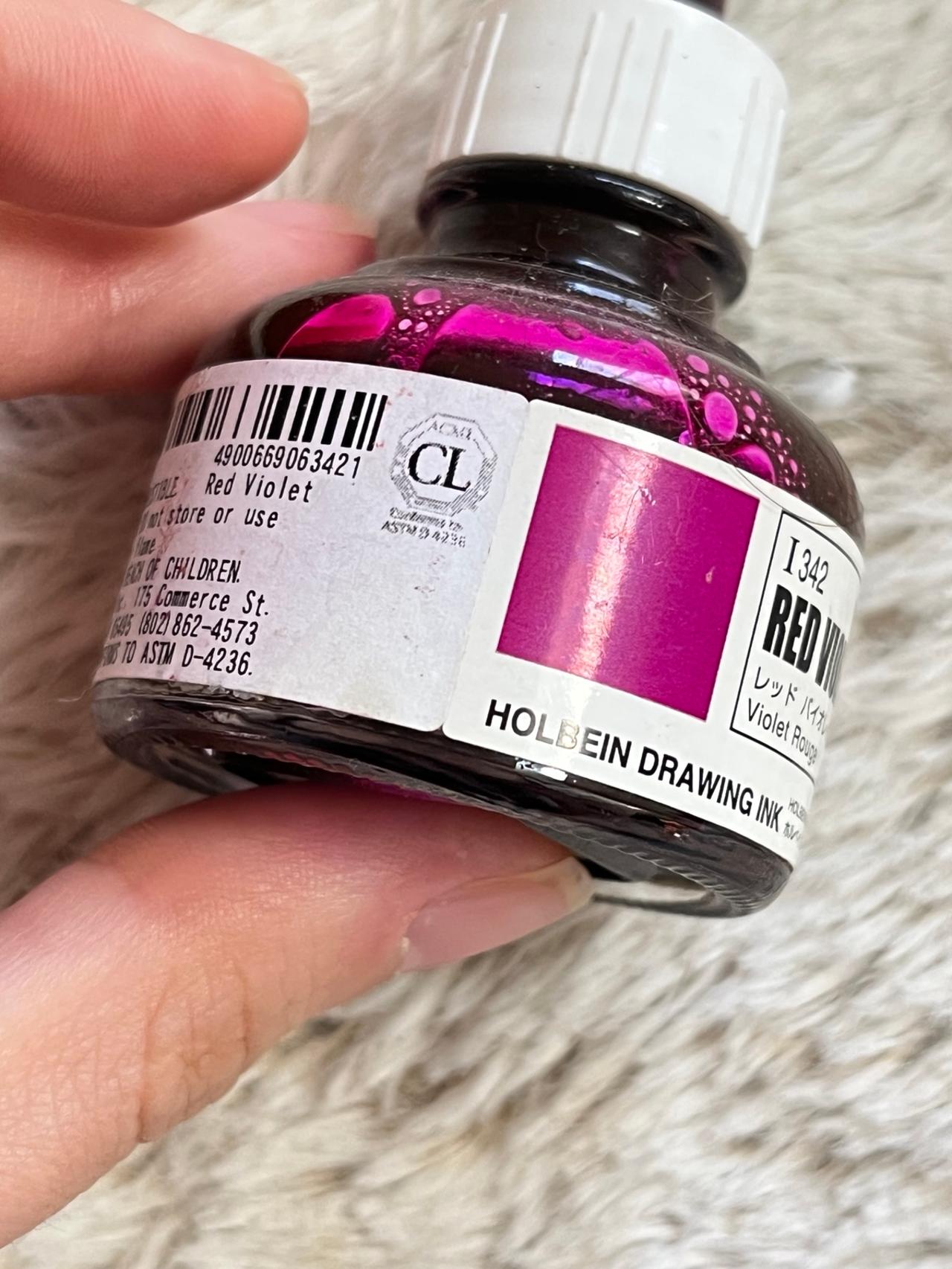 Holbein Japanese Drawing Ink Red Violet (I 342) LIGHTLY USED READ — image 3