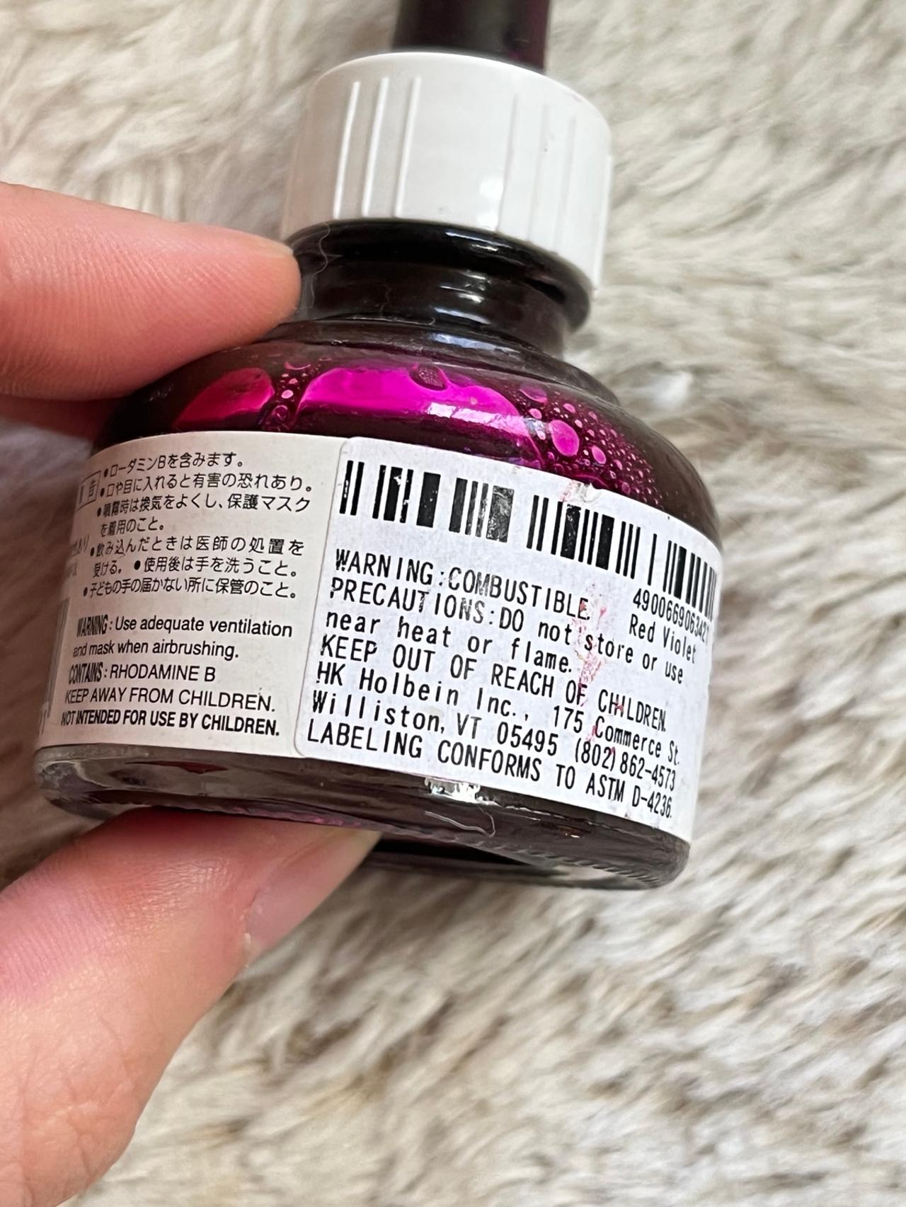 Holbein Japanese Drawing Ink Red Violet (I 342) LIGHTLY USED READ — image 5