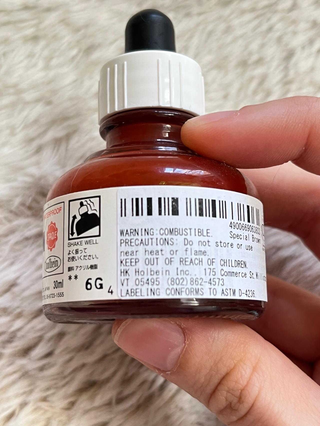 Holbein Japanese Drawing Ink Special Brown (I 380) LIGHTLY USED READ — image 7