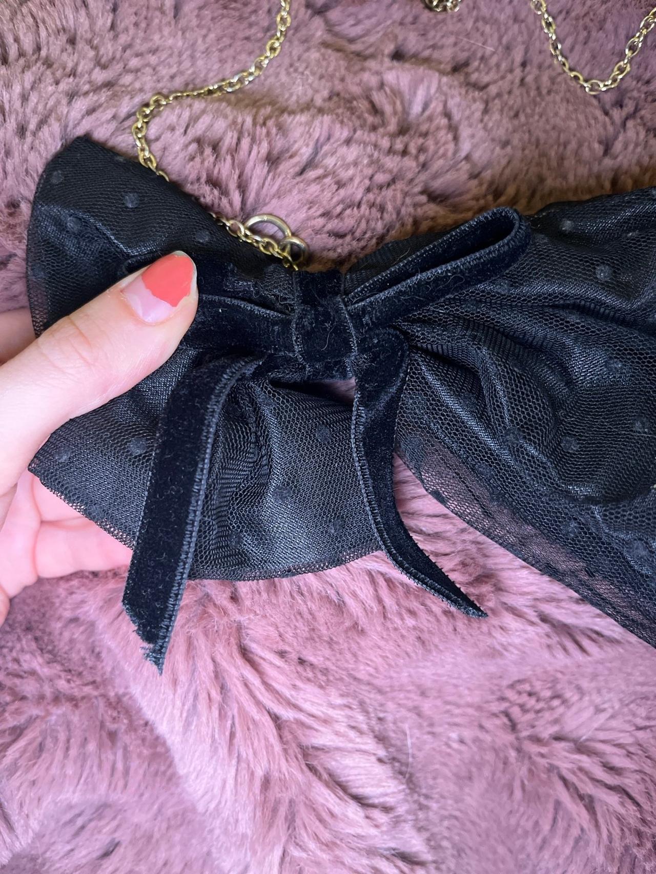 Japan Lodispotto Designer Candy Purse Black Lace broken zipper — image 2