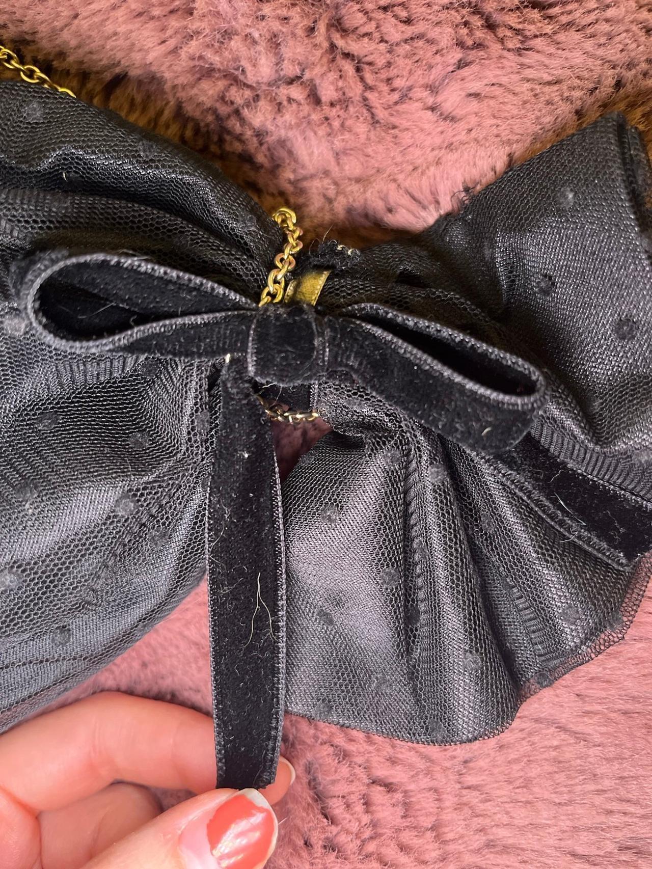Japan Lodispotto Designer Candy Purse Black Lace broken zipper — image 4