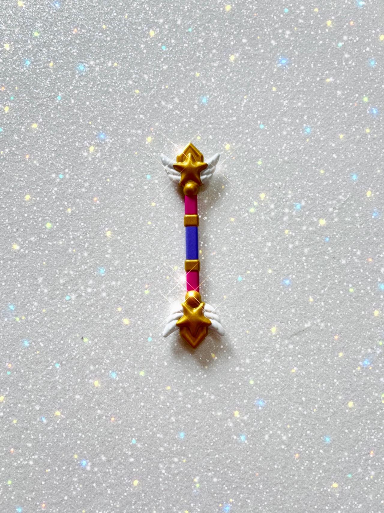 League of Legends Star Guardian Lux’s Staff 1.5-2” Wand Collectible Figure READ