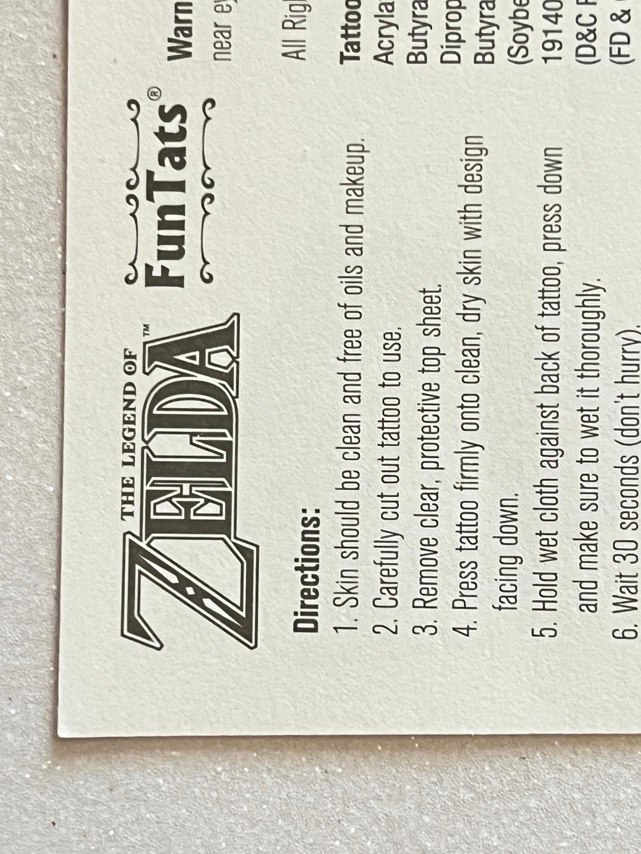 Legend of Zelda 2017 Enterplay Fun Tats 12 of 12 GOOD-NM READ — image 6