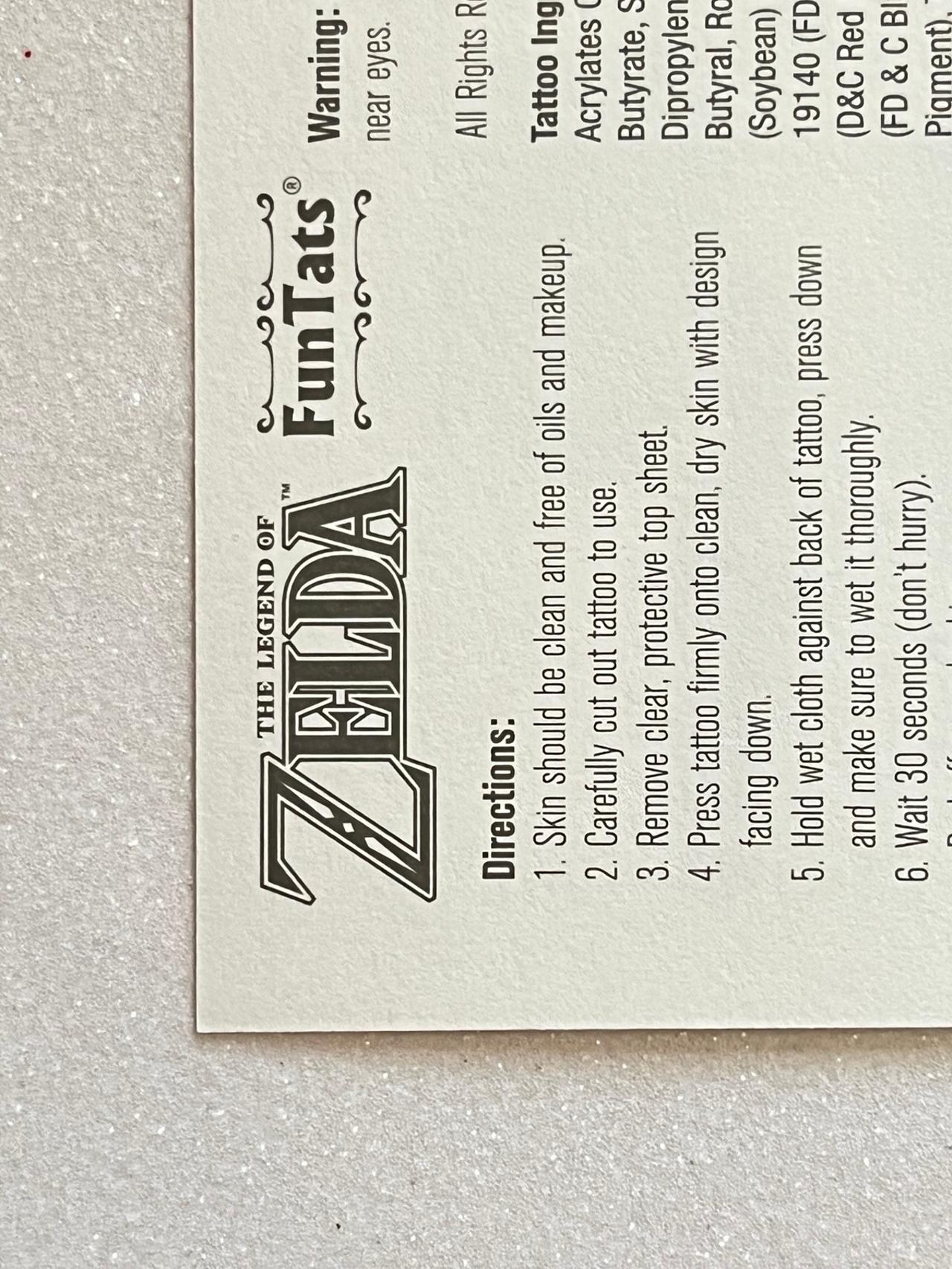 Legend of Zelda 2017 Enterplay Fun Tats 9 of 12 GOOD-NM READ — image 6