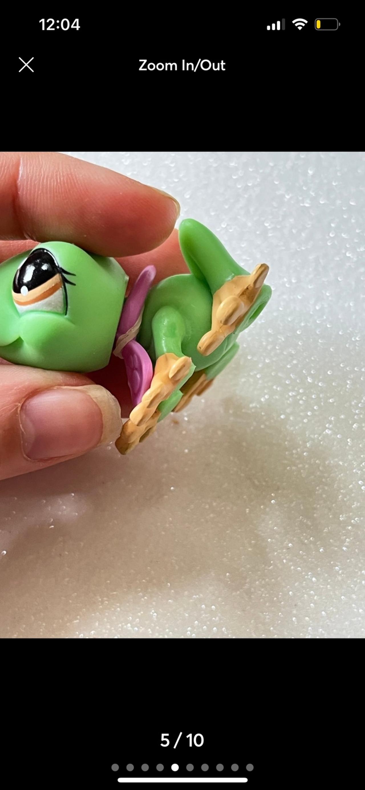 Littlest Pet Shop LPS Green Frog with Pink Tie #1020 2005+ READ — image 5