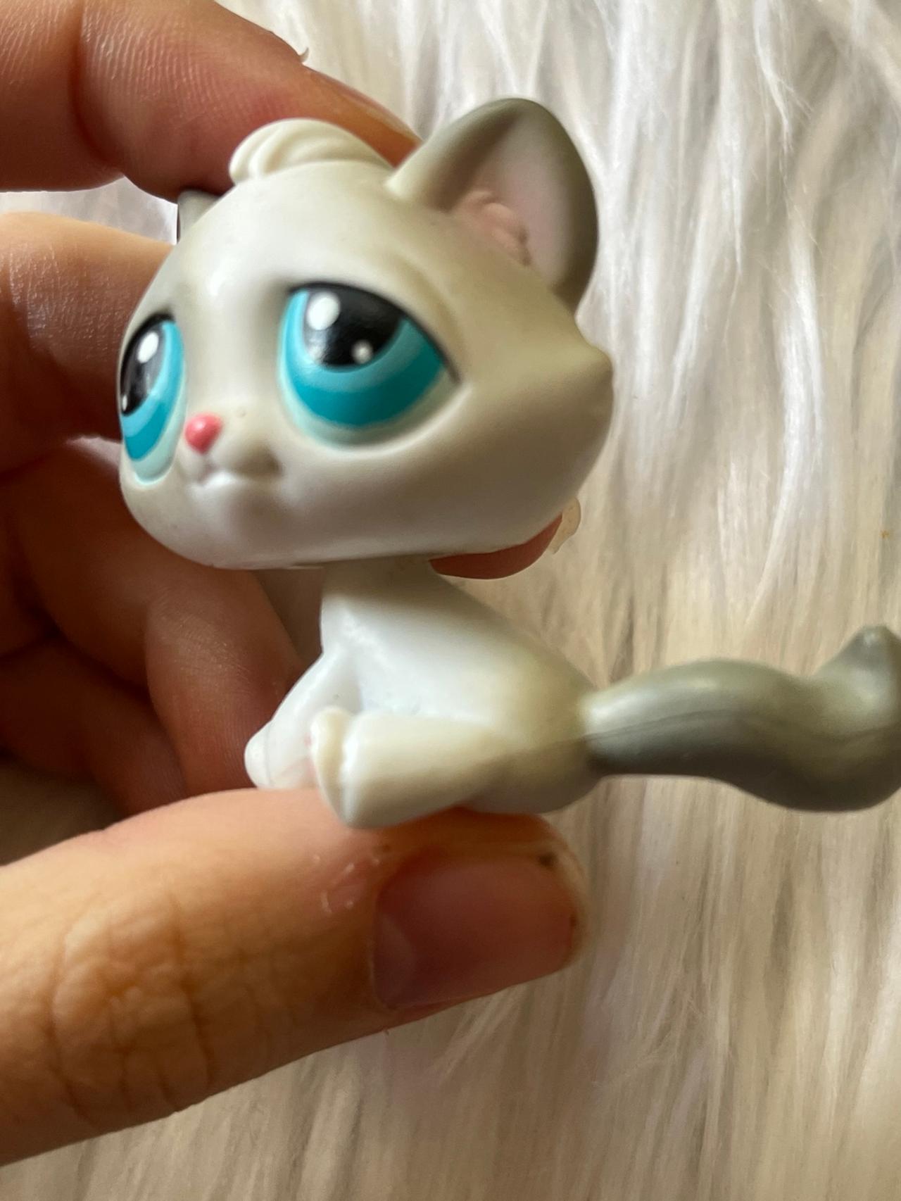 Littlest Pet Shop LPS Grey & White Tabby Cat #53 2004-2005 READ — image 2