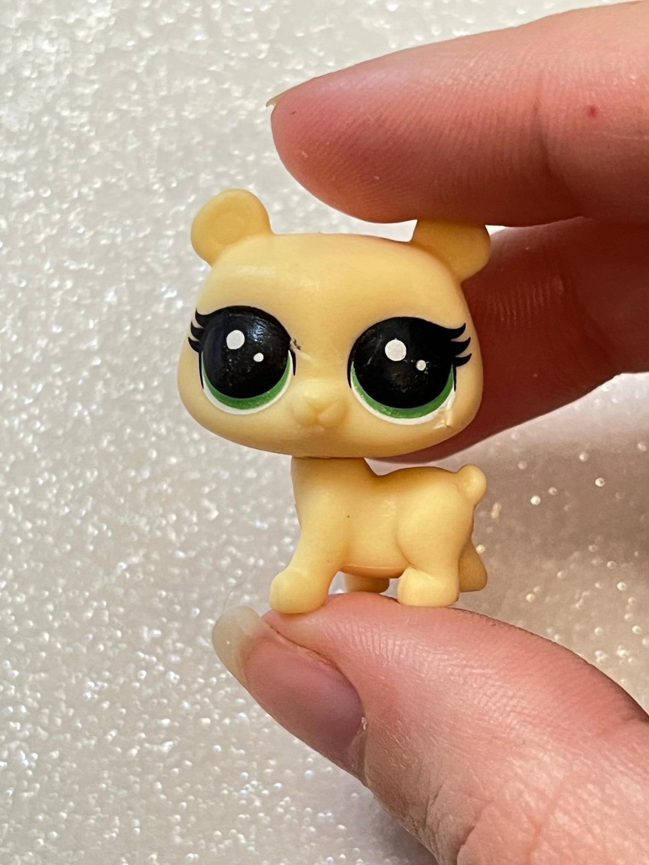 Littlest Pet Shop LPS MINI Yellow Bear 1-2” Figure 2018 READ — image 2