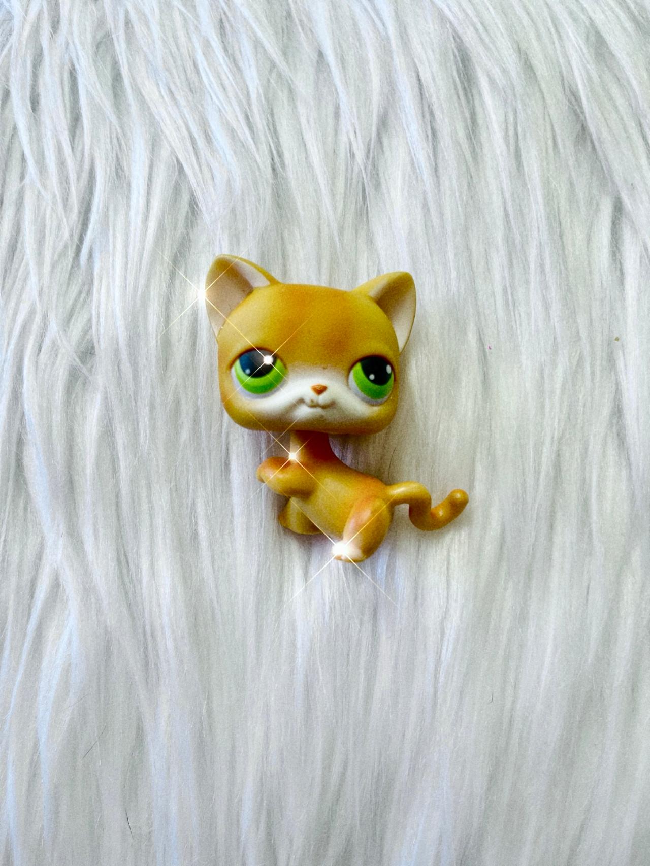 Littlest Pet Shop LPS Orange Striped Tabby Cat #11 2004-2005 READ