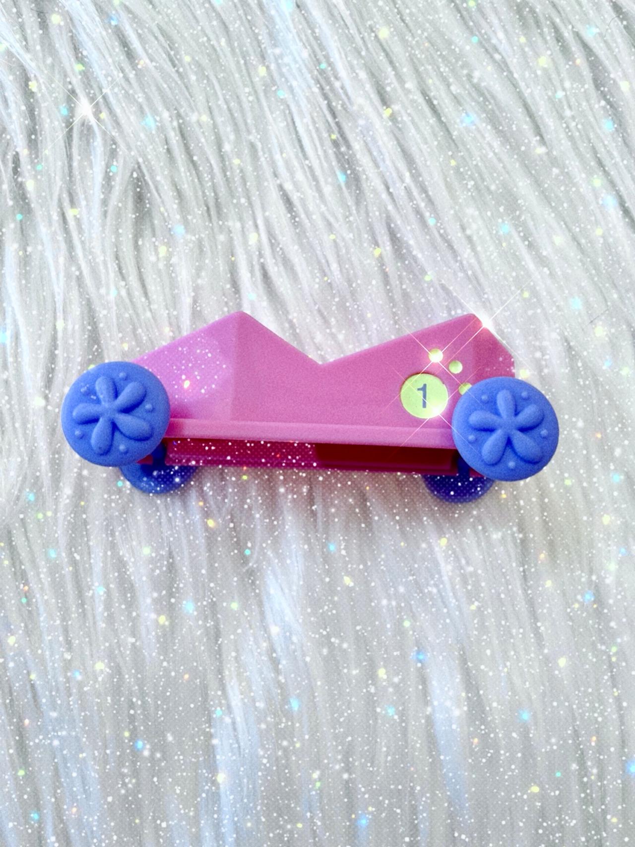 Littlest Pet Shop LPS Pink Collie Race Car 2005+ READ