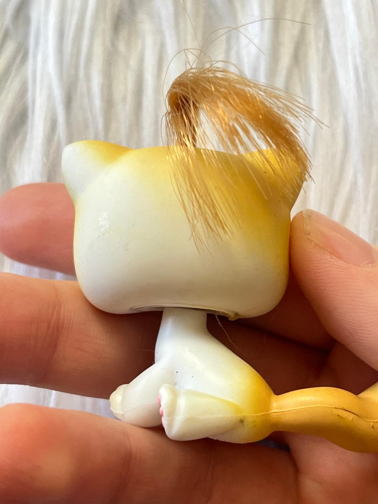 Littlest Pet Shop LPS Yellow White Cat #42 2004-2005 READ — image 7