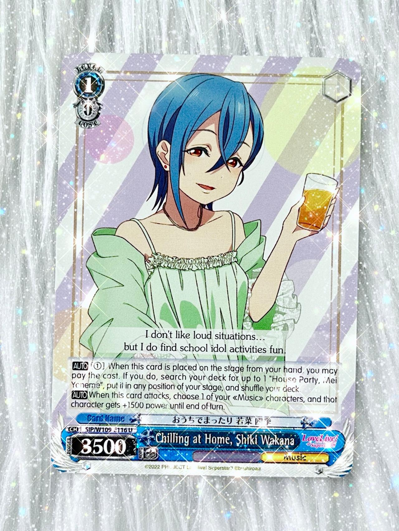 Love Live School Idol Project WEISS TCG Chilling At Home, Shiki W109-E116 U ENG