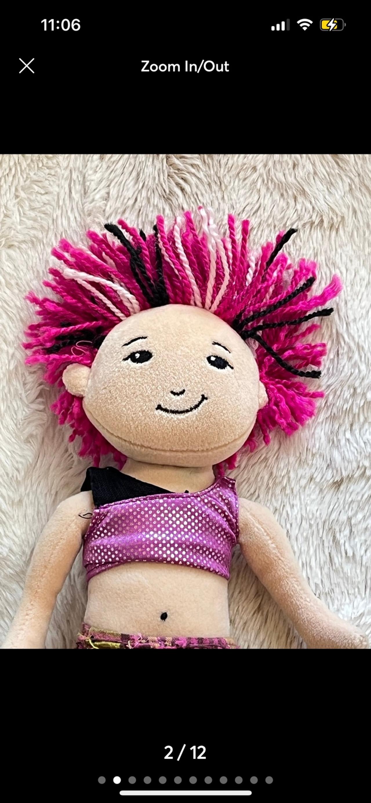Manhattan Toys “Groovy Girls” Punk Rock Raina Plush Doll Complete GWOT READ — image 2