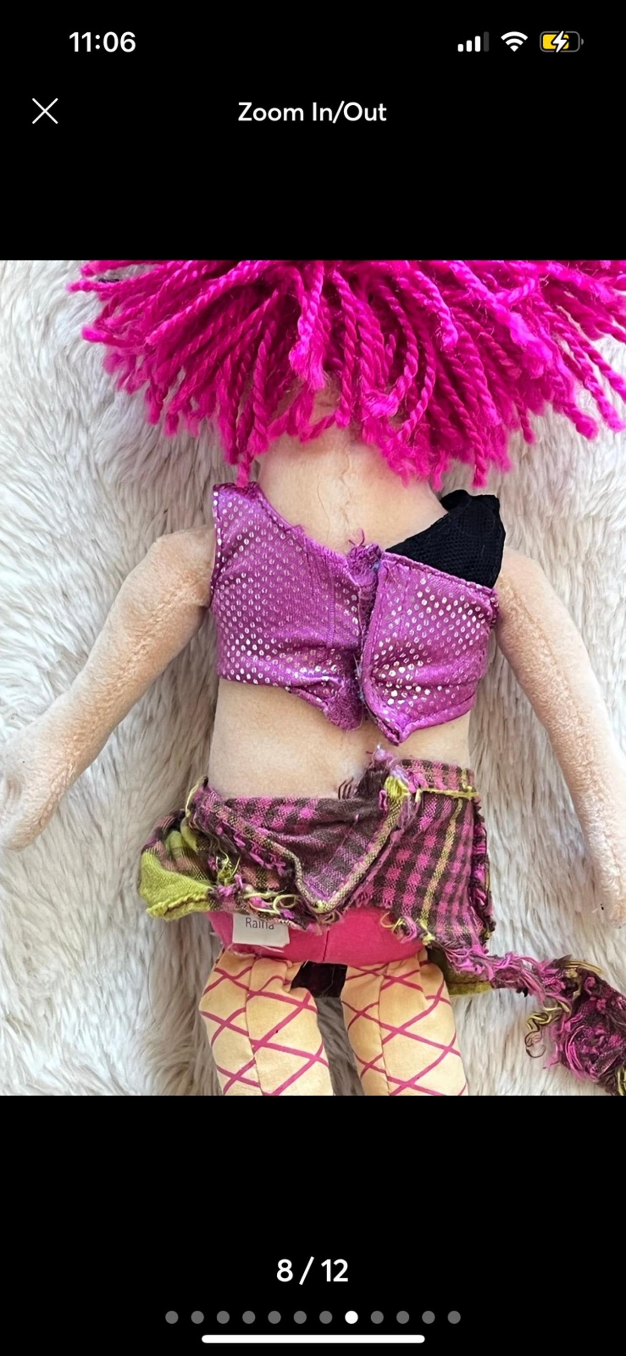Manhattan Toys “Groovy Girls” Punk Rock Raina Plush Doll Complete GWOT READ — image 8