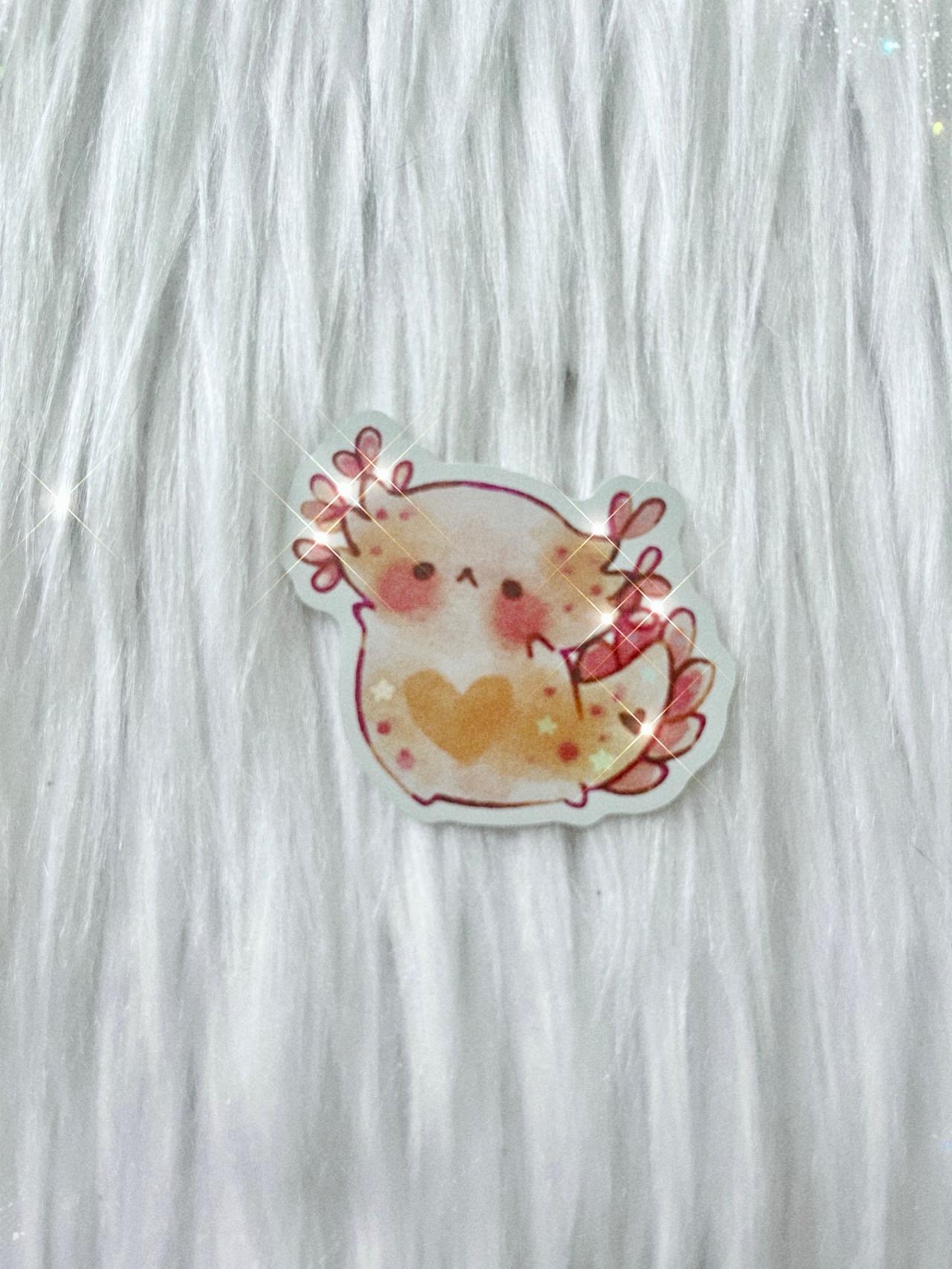 Mocha Mochi Cake Axolotl  Single Sticker READ