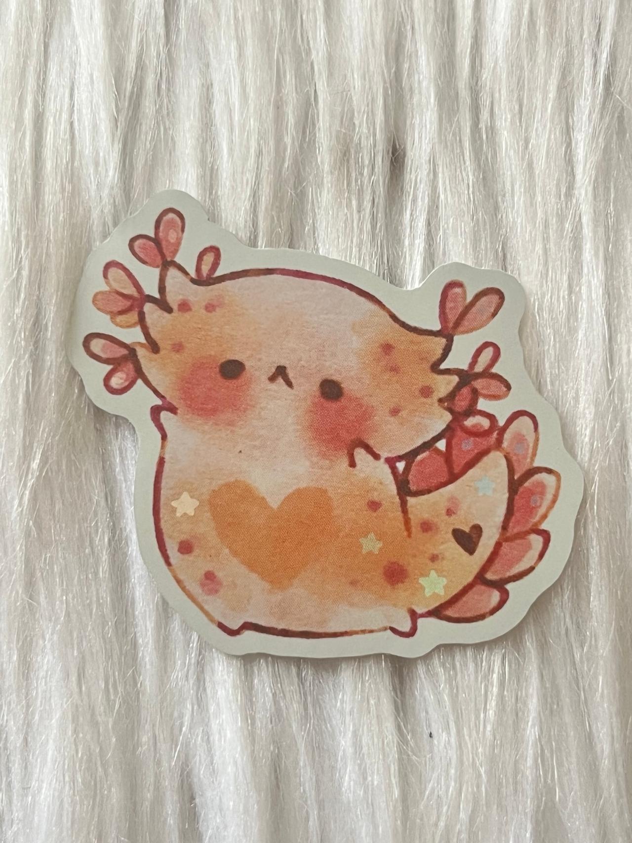 Mocha Mochi Cake Axolotl  Single Sticker READ — image 2