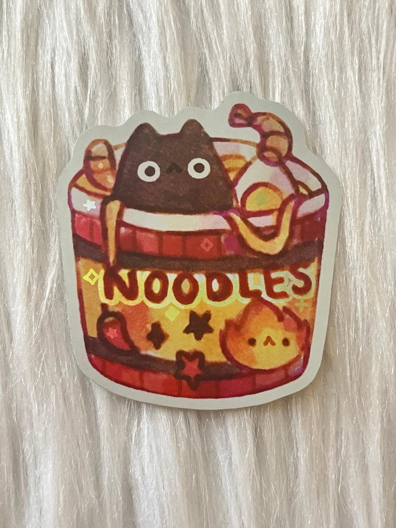 Mocha Mochi Cake Totoro Cup Noodles Single Sticker READ — image 2