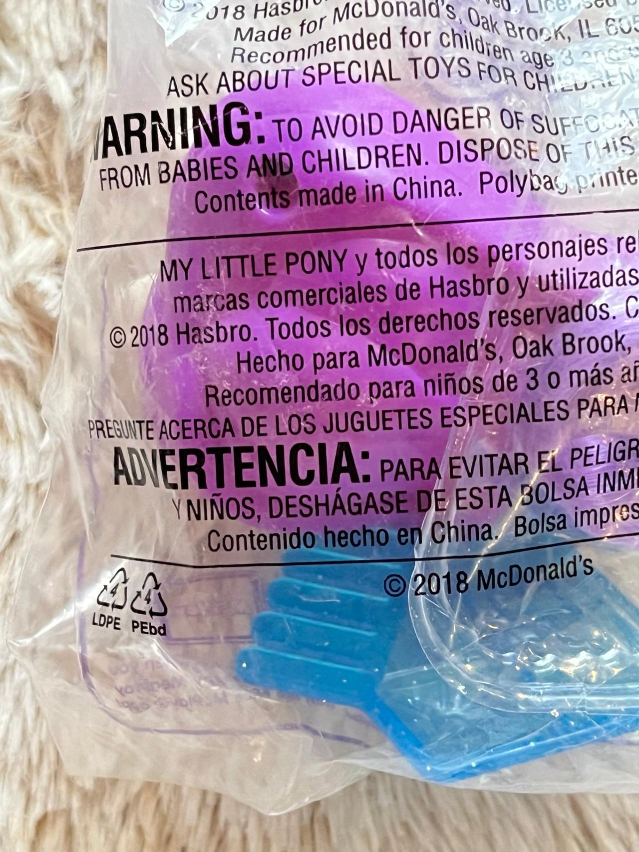 My Little Pony G4 McDonald’s Toy Rarity NIP READ — image 7