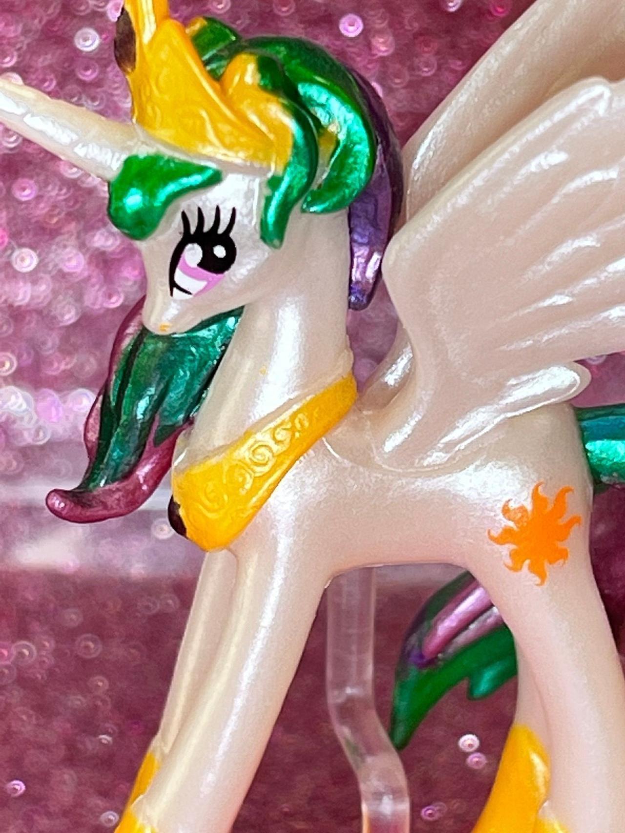My Little Pony Metallic Pearly Series Princess Celestia 3-4” Figure READ — image 2