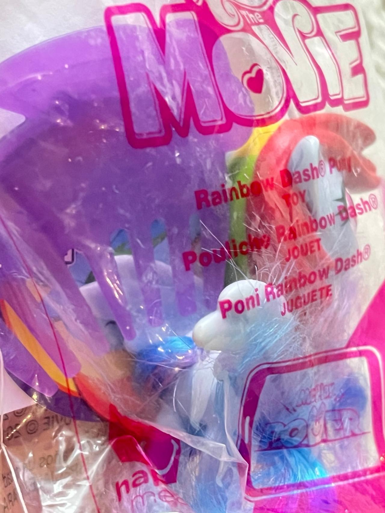 My Little Pony The Movie G4 McDonald’s Toy Rainbow Dash NIP READ — image 7