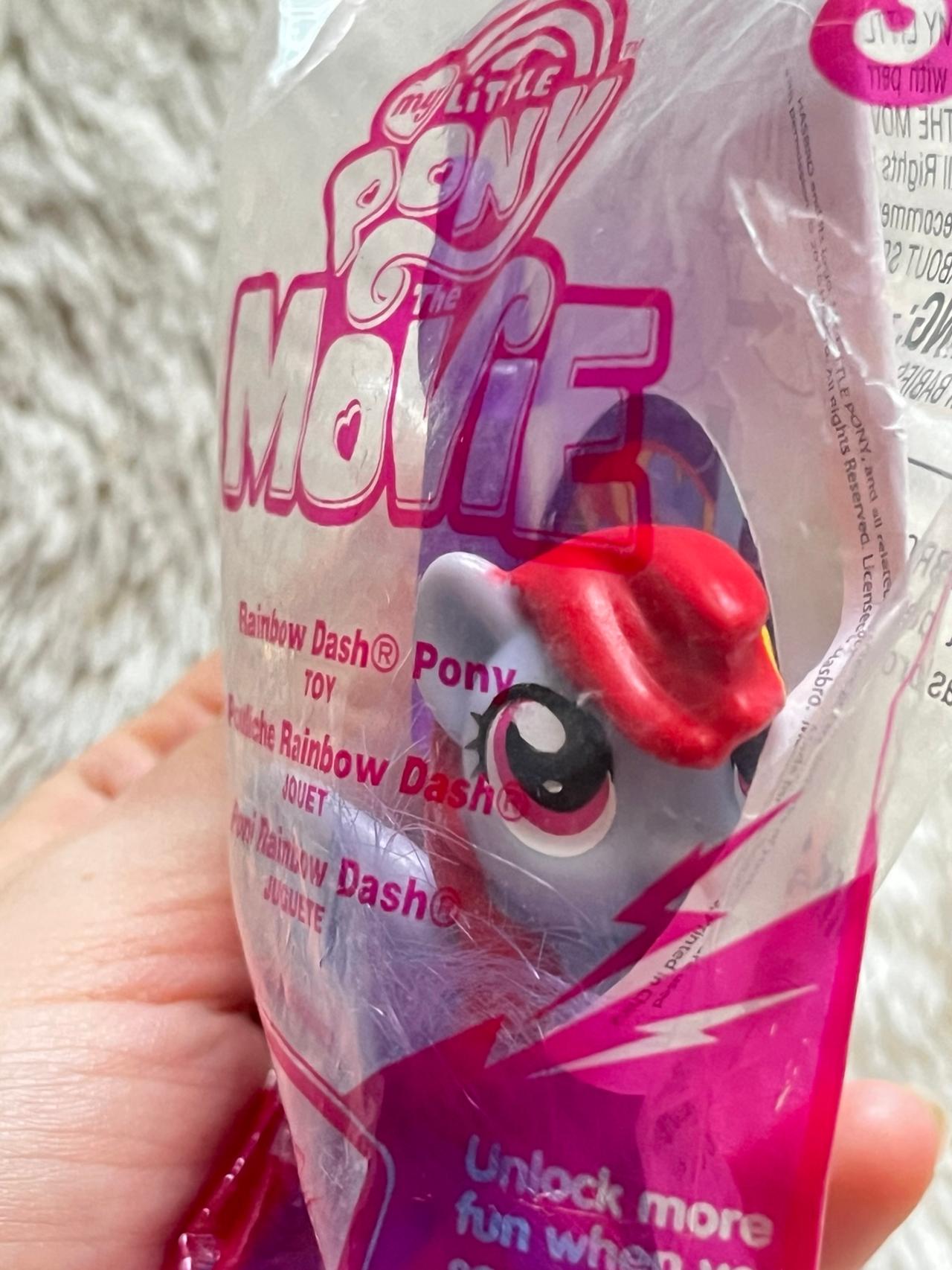 My Little Pony The Movie G4 McDonald’s Toy Rainbow Dash NIP READ — image 8