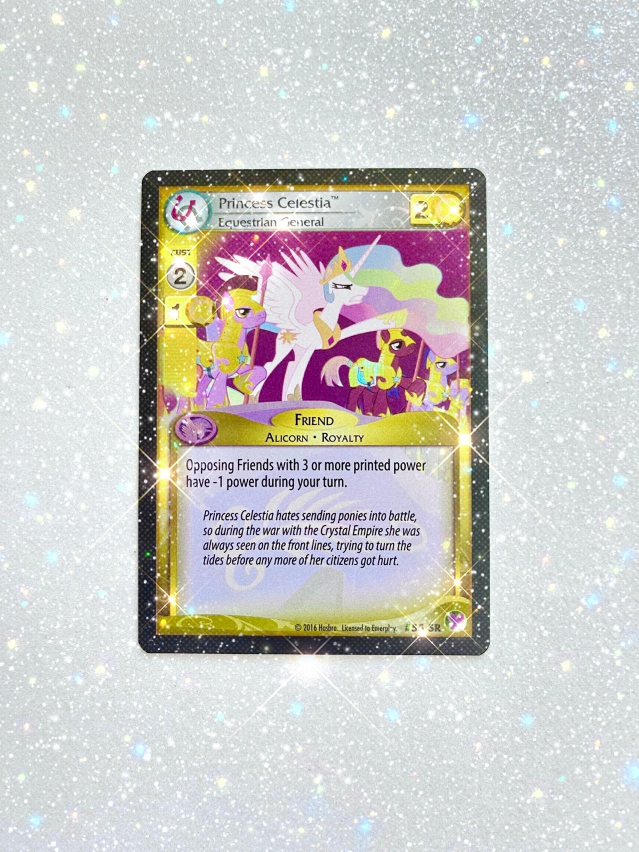 My Little Pony Trading Card Game 2016 Princess Celestia #55SR Equestrian General