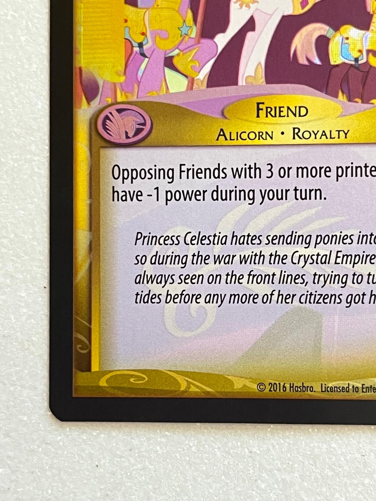 My Little Pony Trading Card Game 2016 Princess Celestia #55SR Equestrian General — image 2