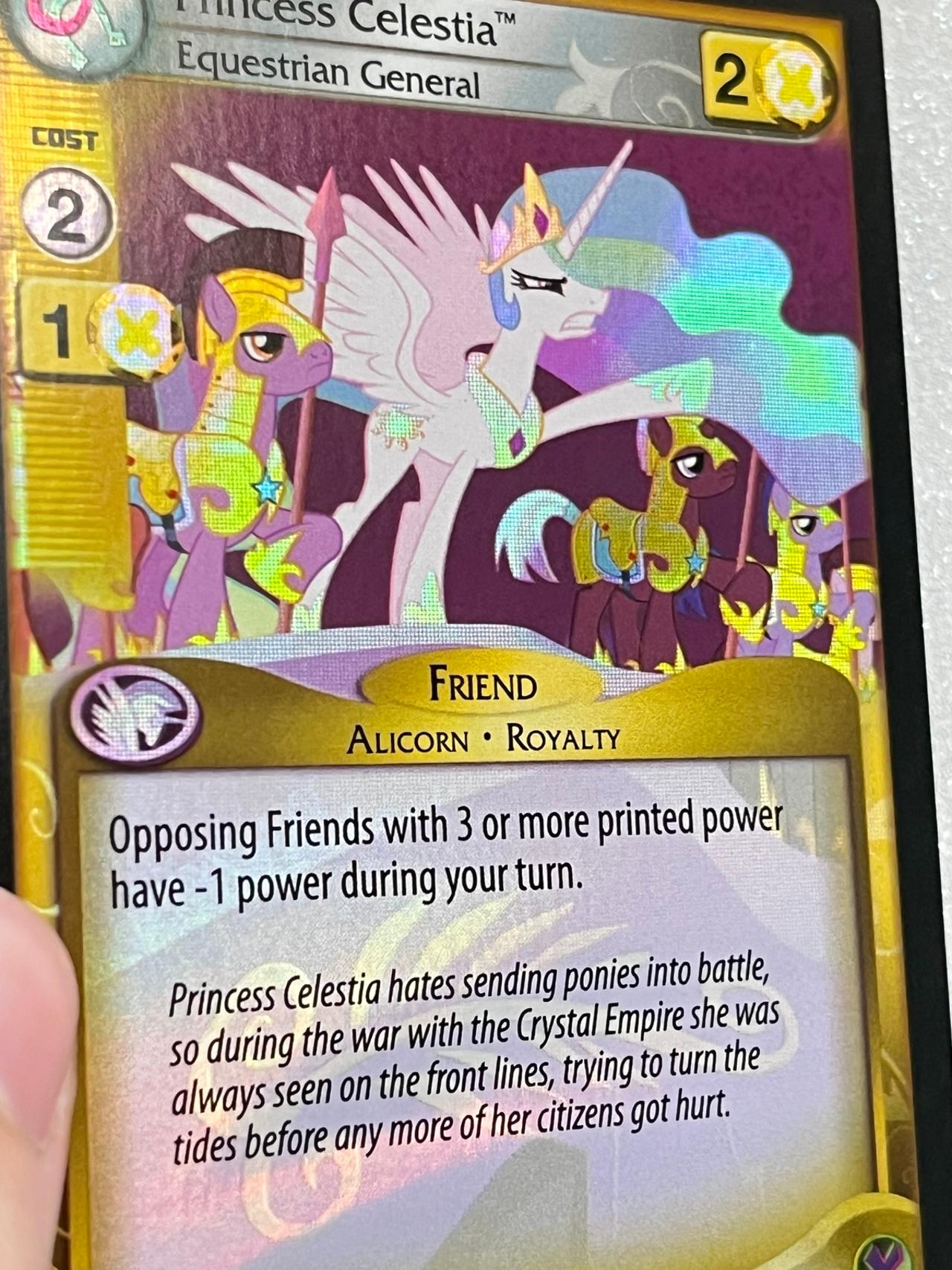 My Little Pony Trading Card Game 2016 Princess Celestia #55SR Equestrian General — image 6