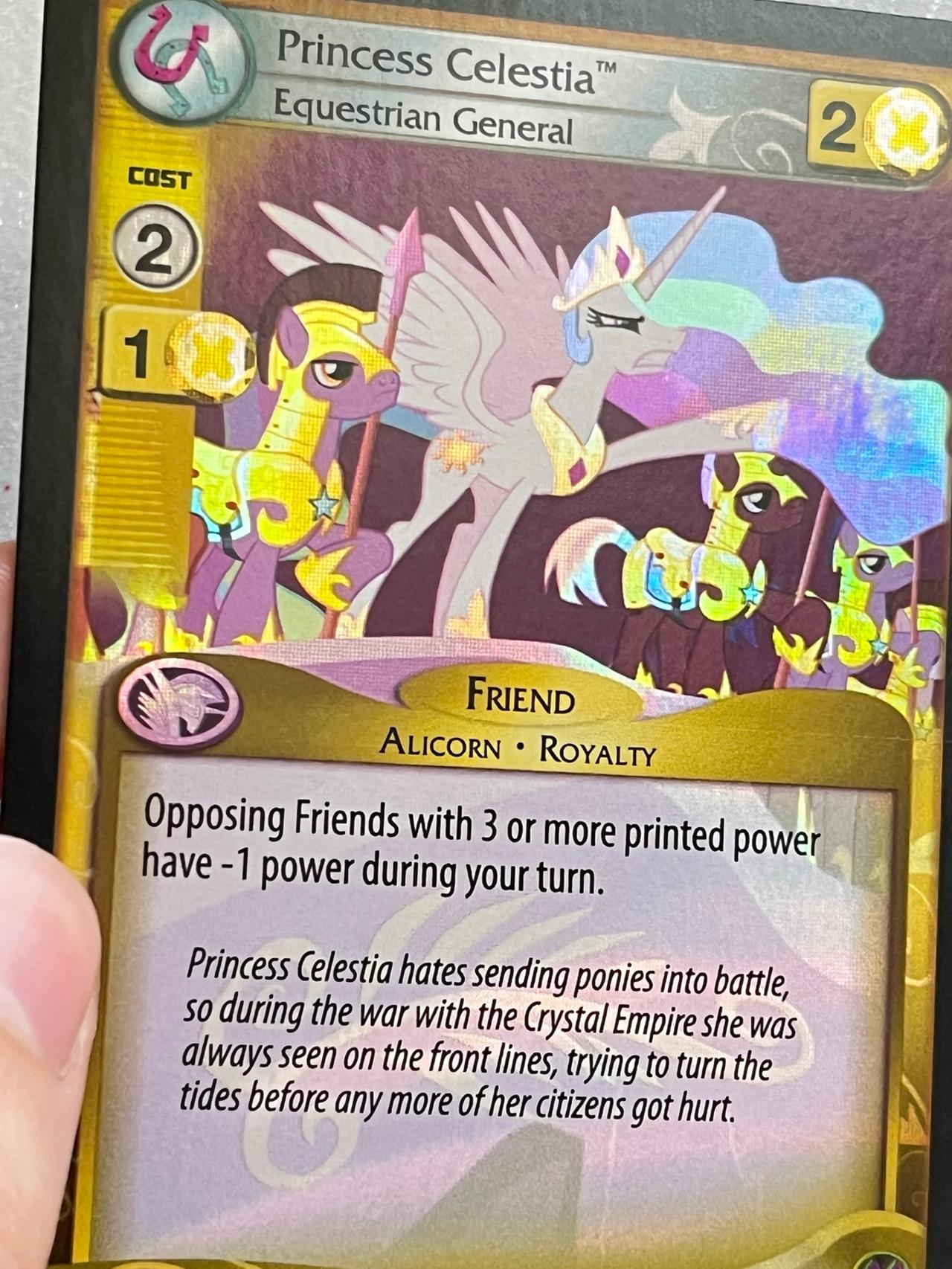 My Little Pony Trading Card Game 2016 Princess Celestia #55SR Equestrian General — image 7