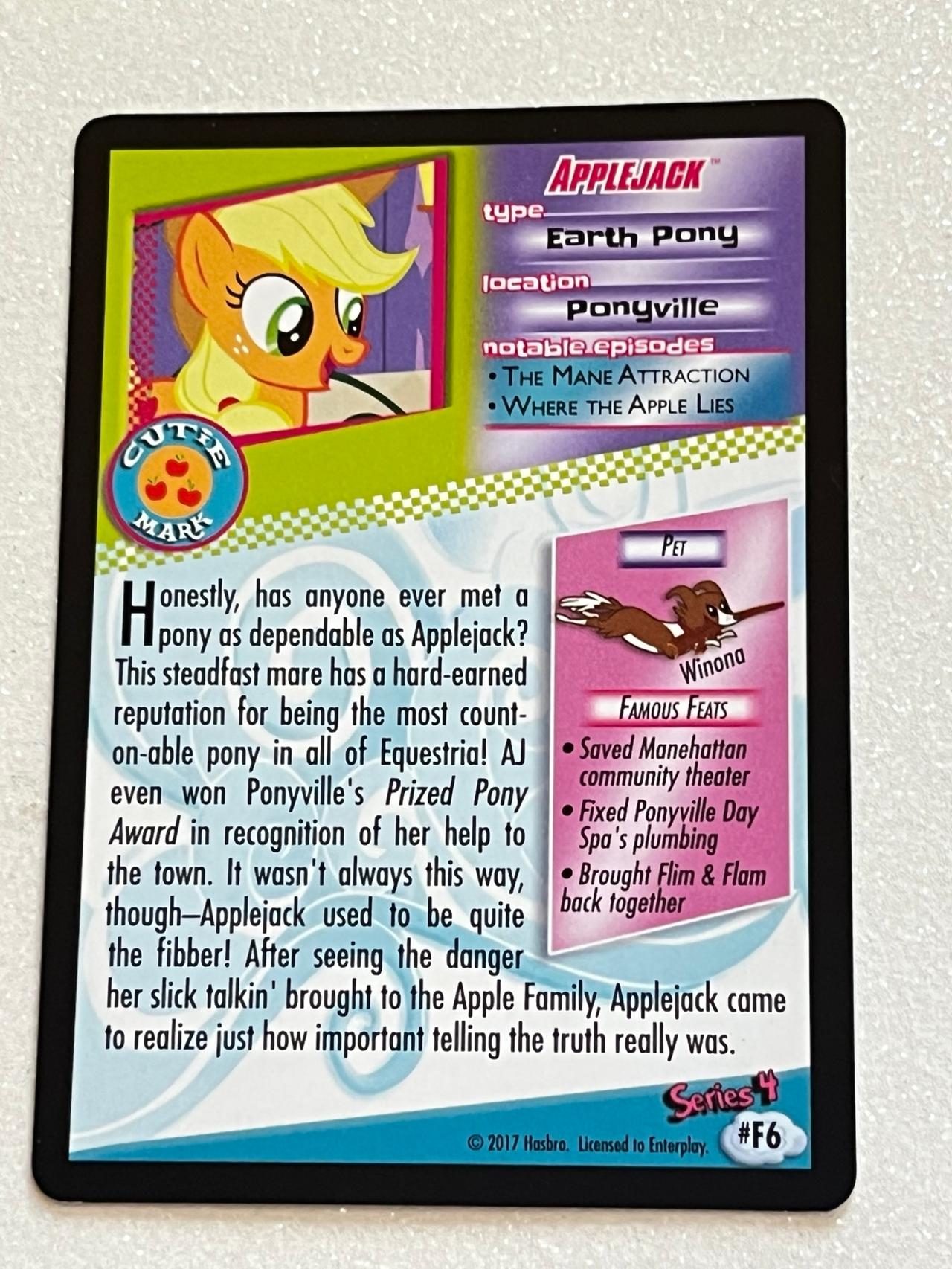 My Little Pony Trading Card Game 2017 Applejack #F6 — image 6