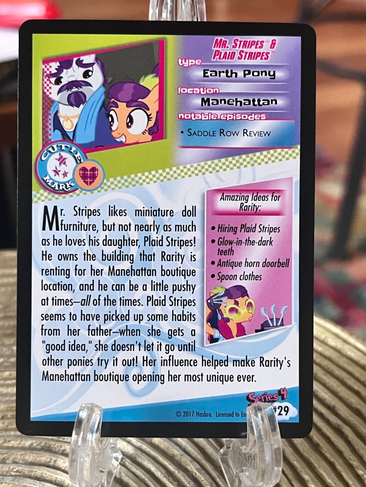 My Little Pony Trading Card Game 2017 Mr. Stripes & Plaid Stripes #29 — image 6
