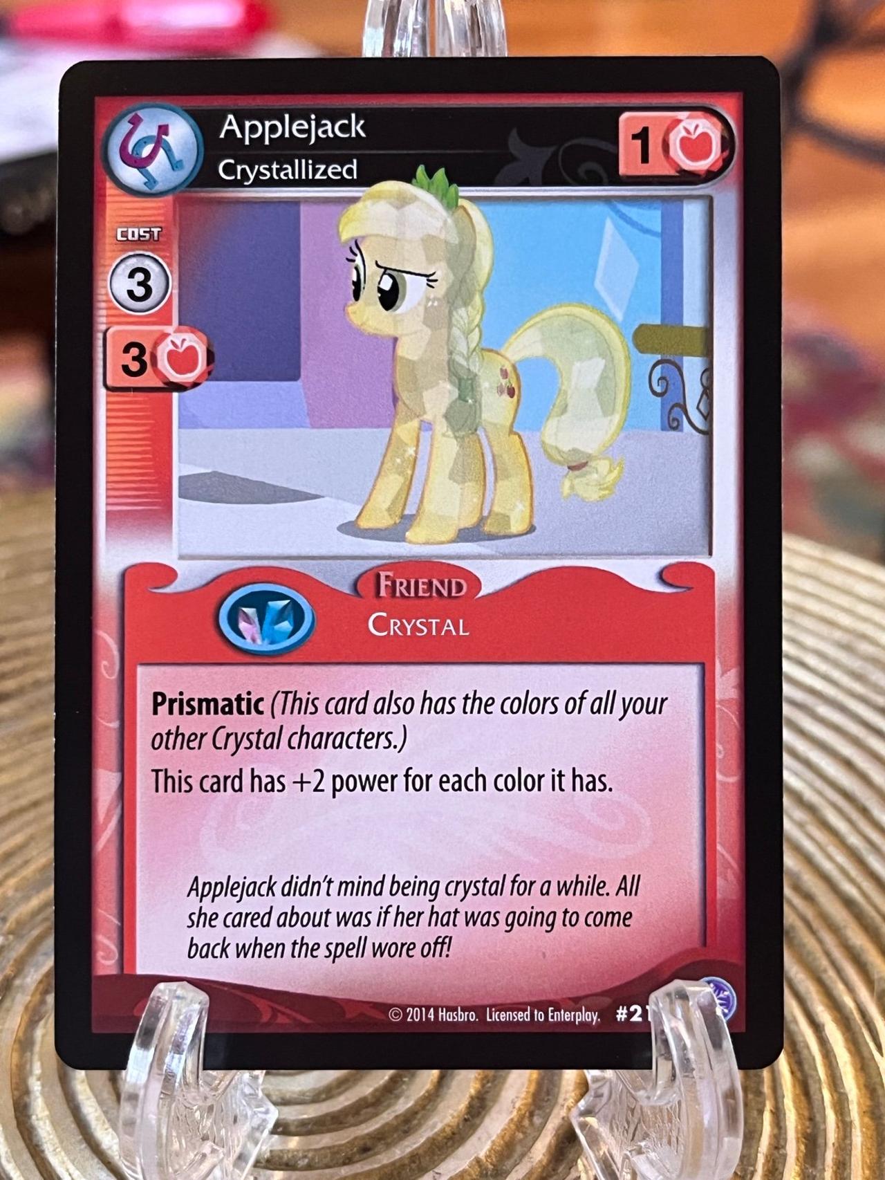 My Little Pony Trading Card Game Applejack Crystalized #21U